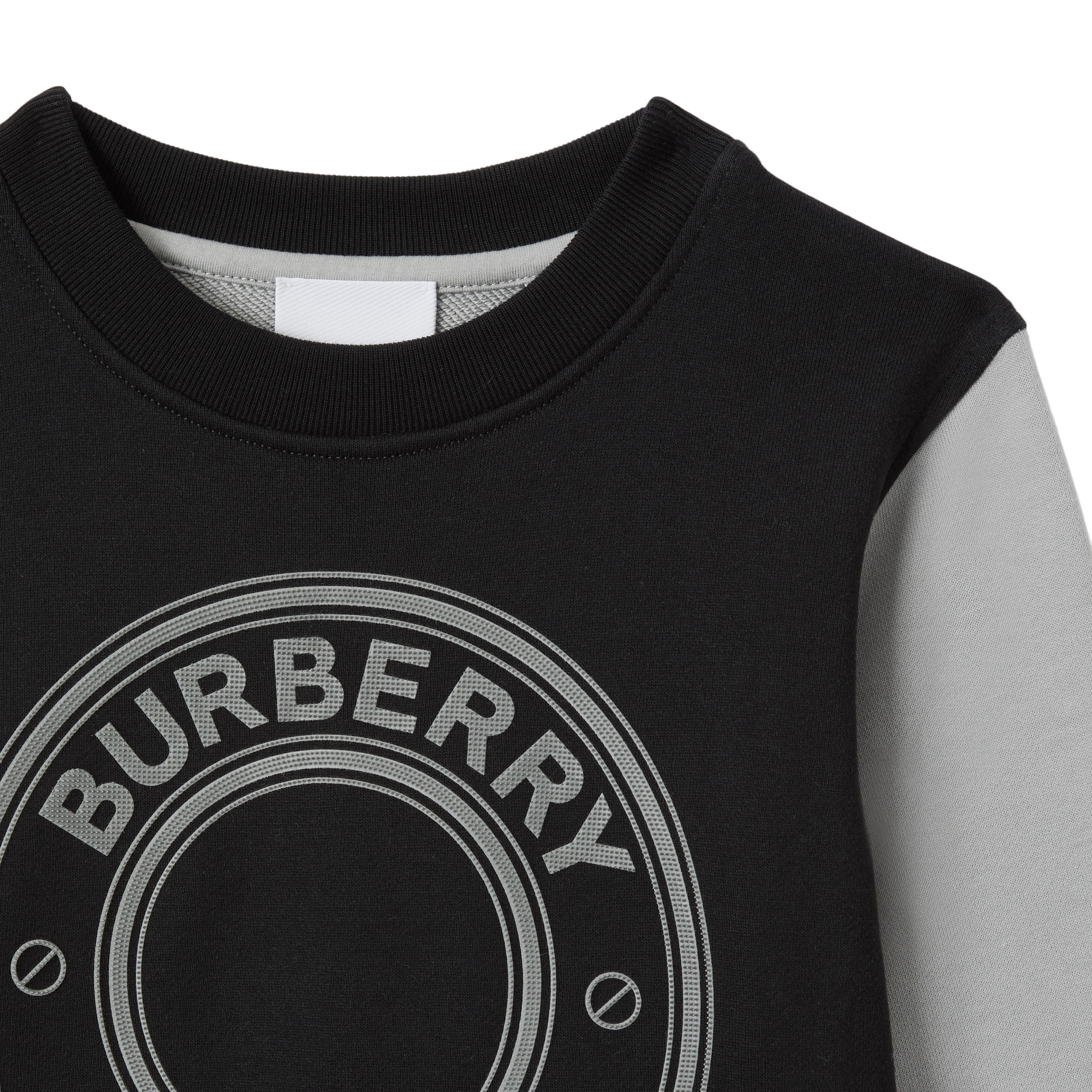 Boys Black Logo Cotton Sweatshirt