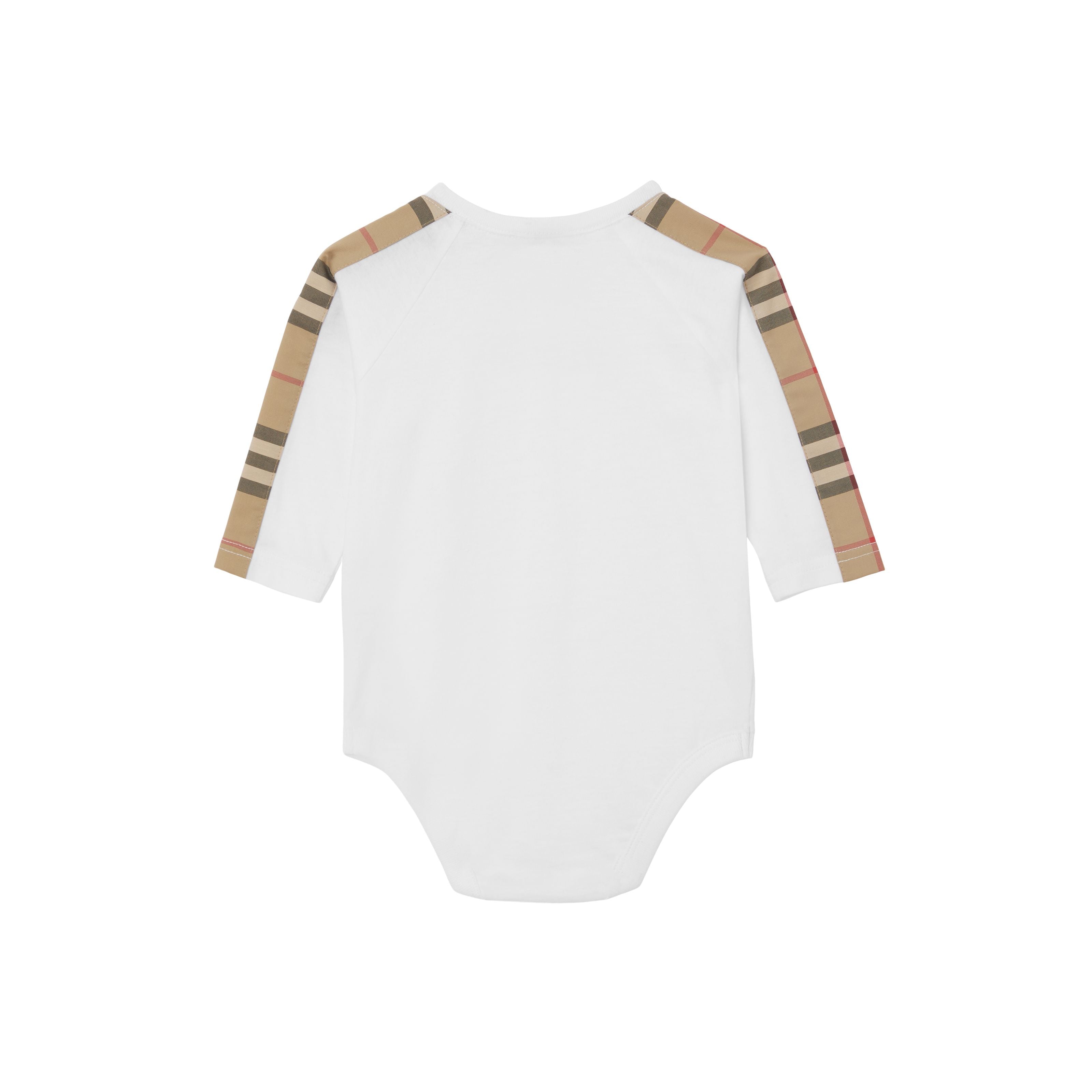 Baby Boys & Girls White Cotton Babysuit