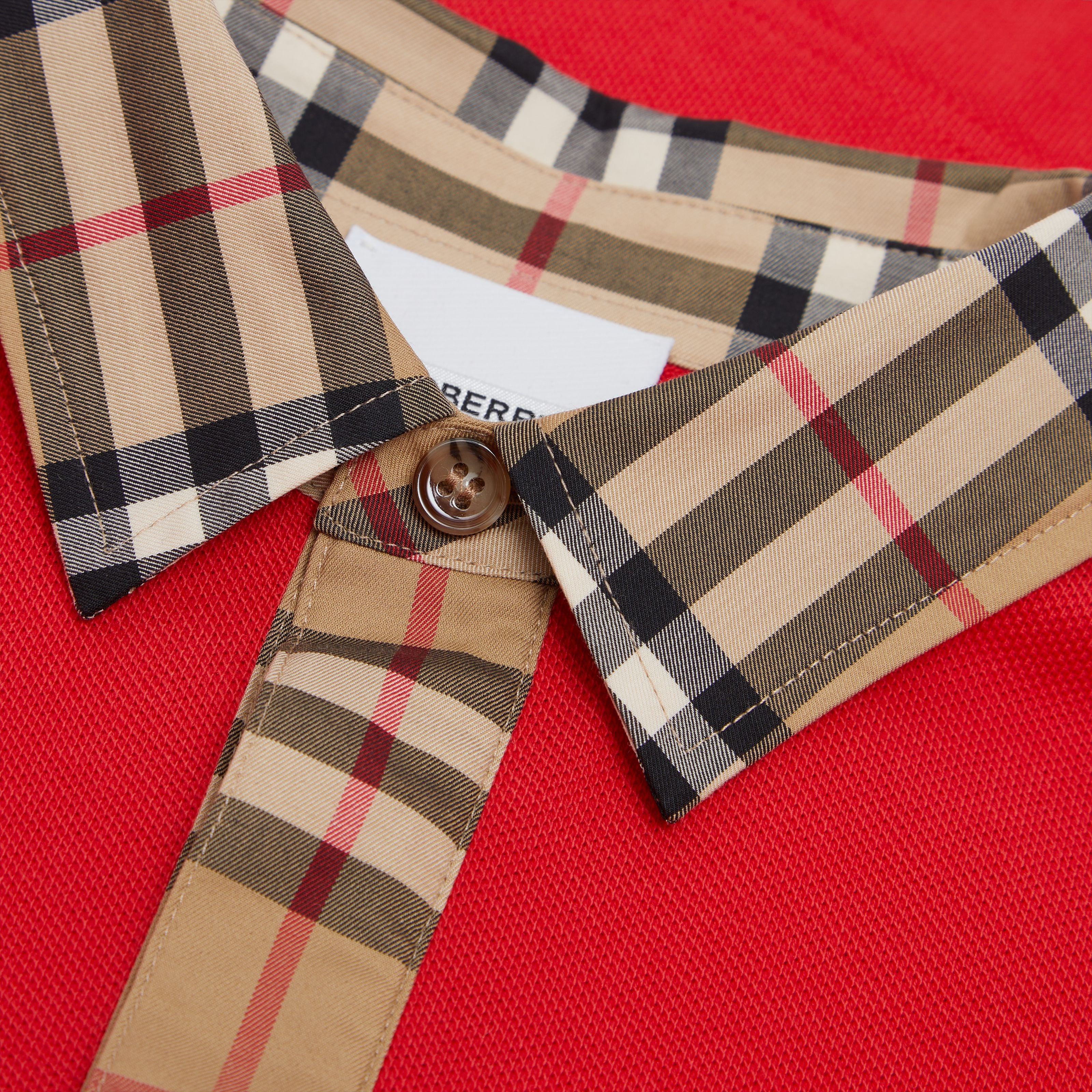 Boys Red Cotton Polo Shirt