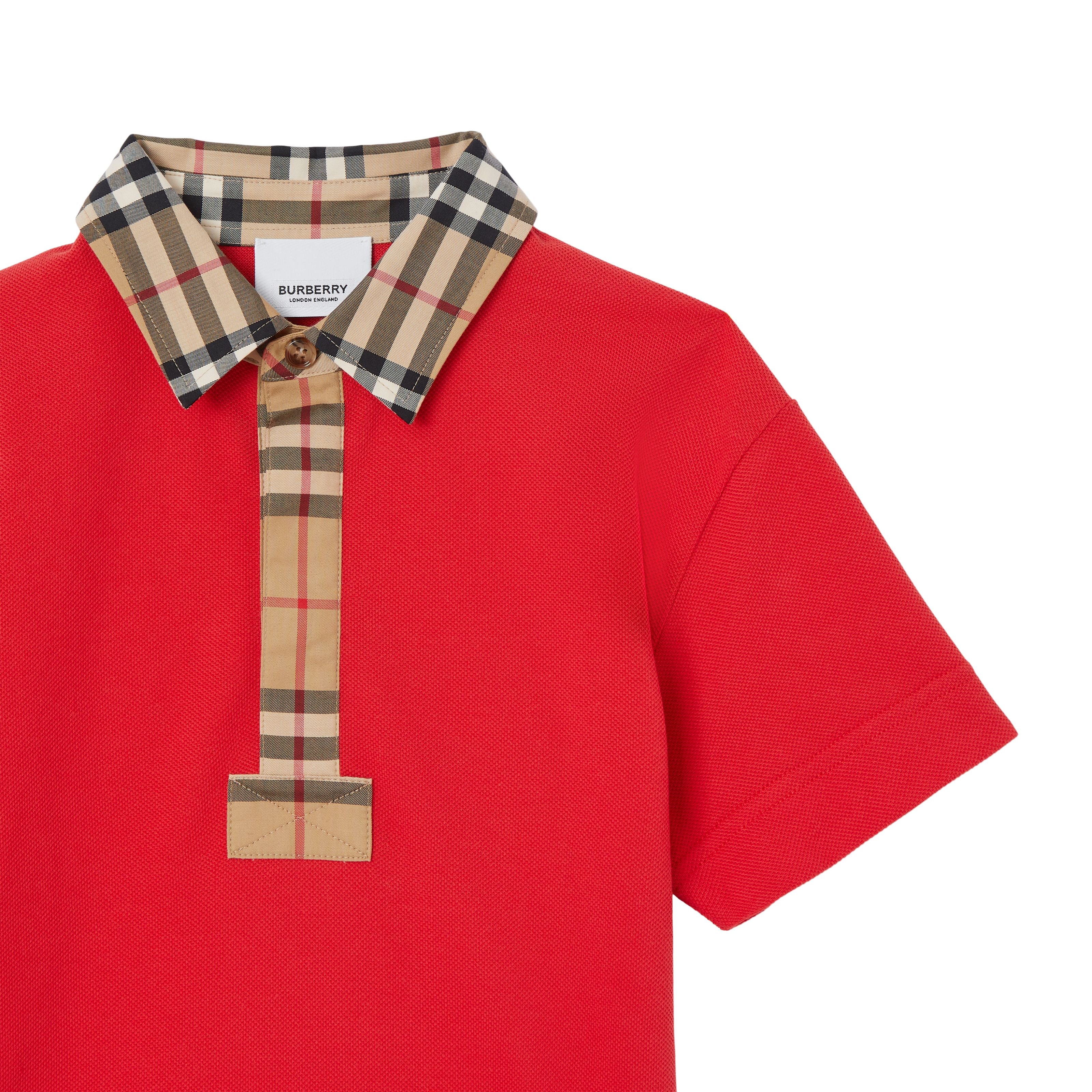 Boys Red Cotton Polo Shirt