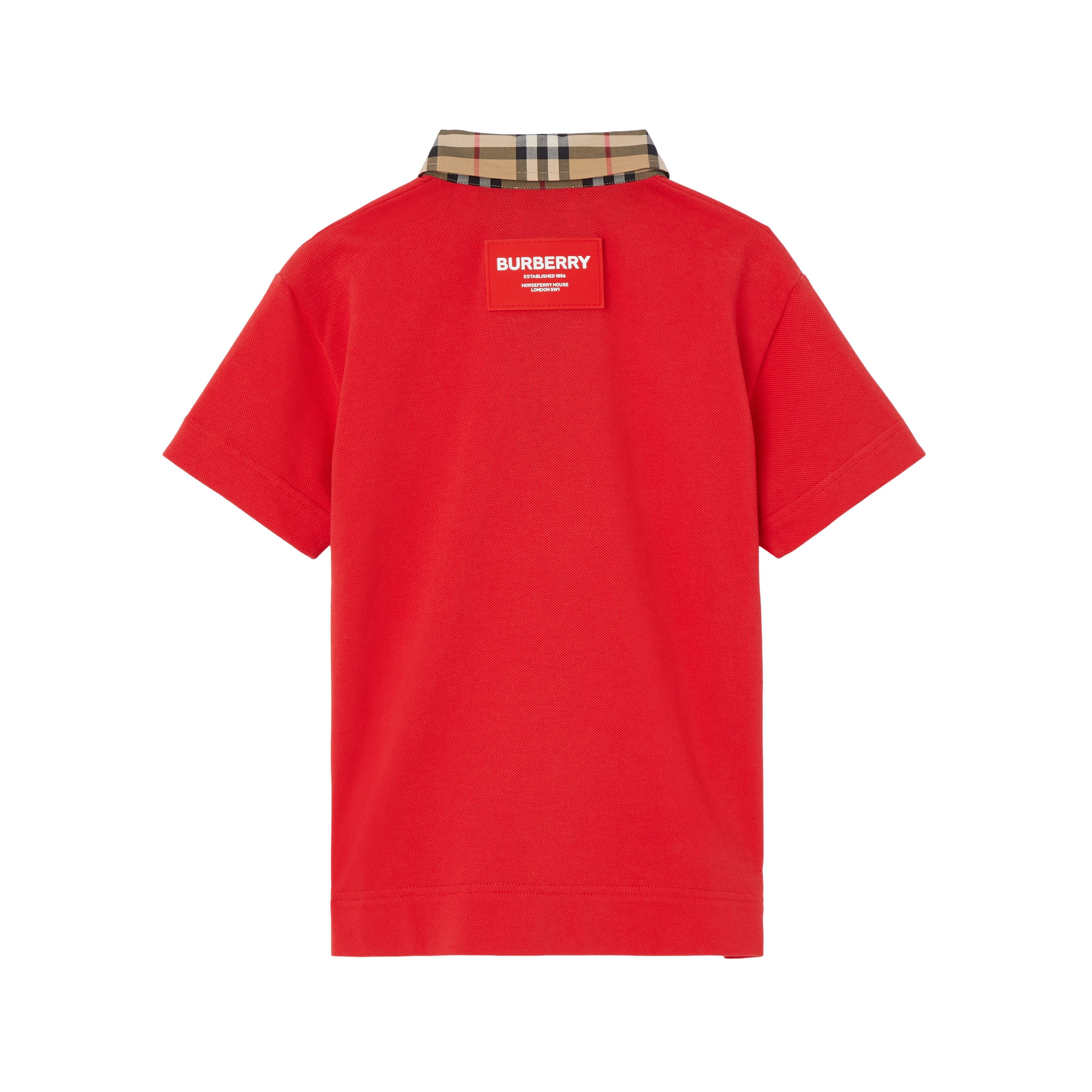 Boys Red Cotton Polo Shirt