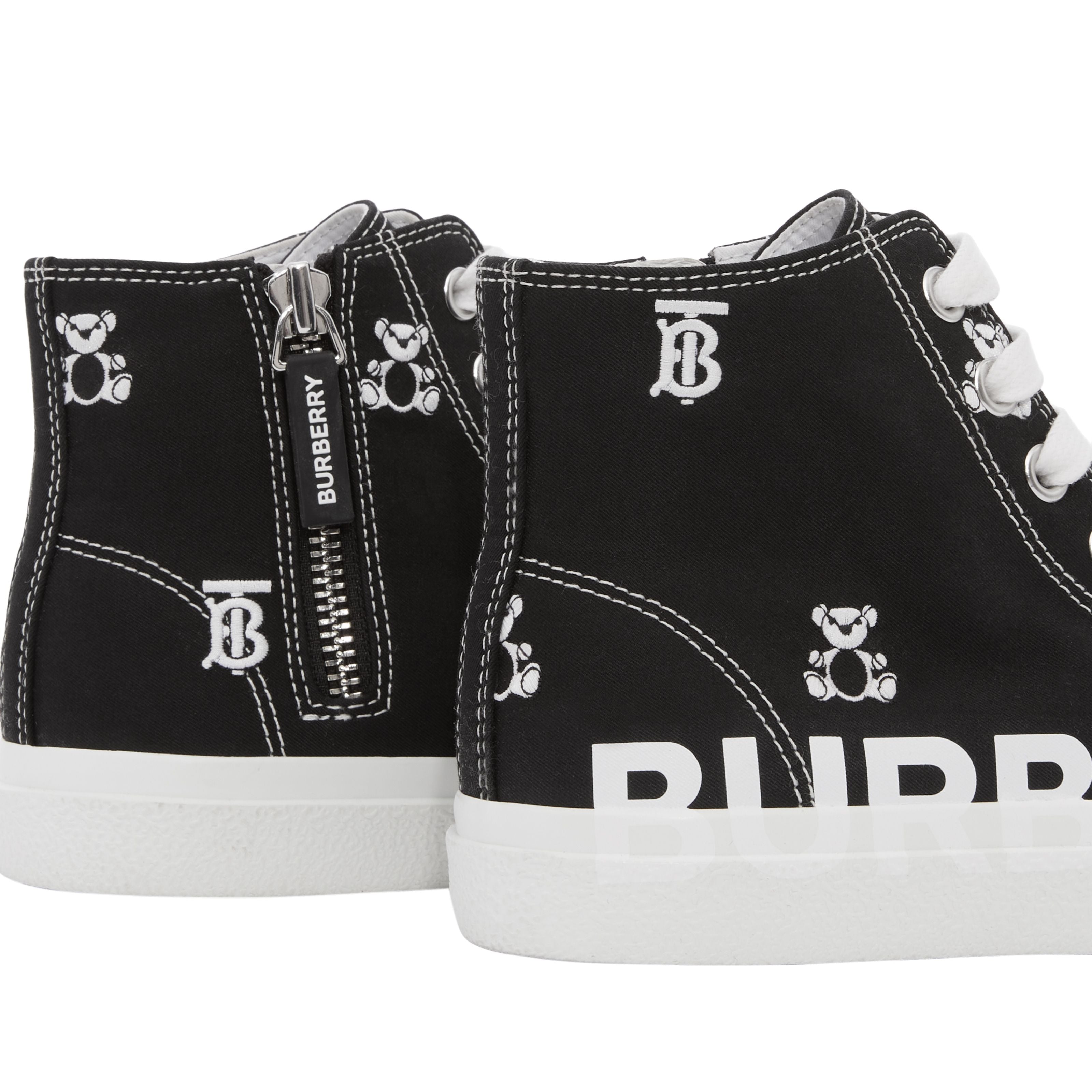 Boys & Girls Black Logo Canvas Shoes