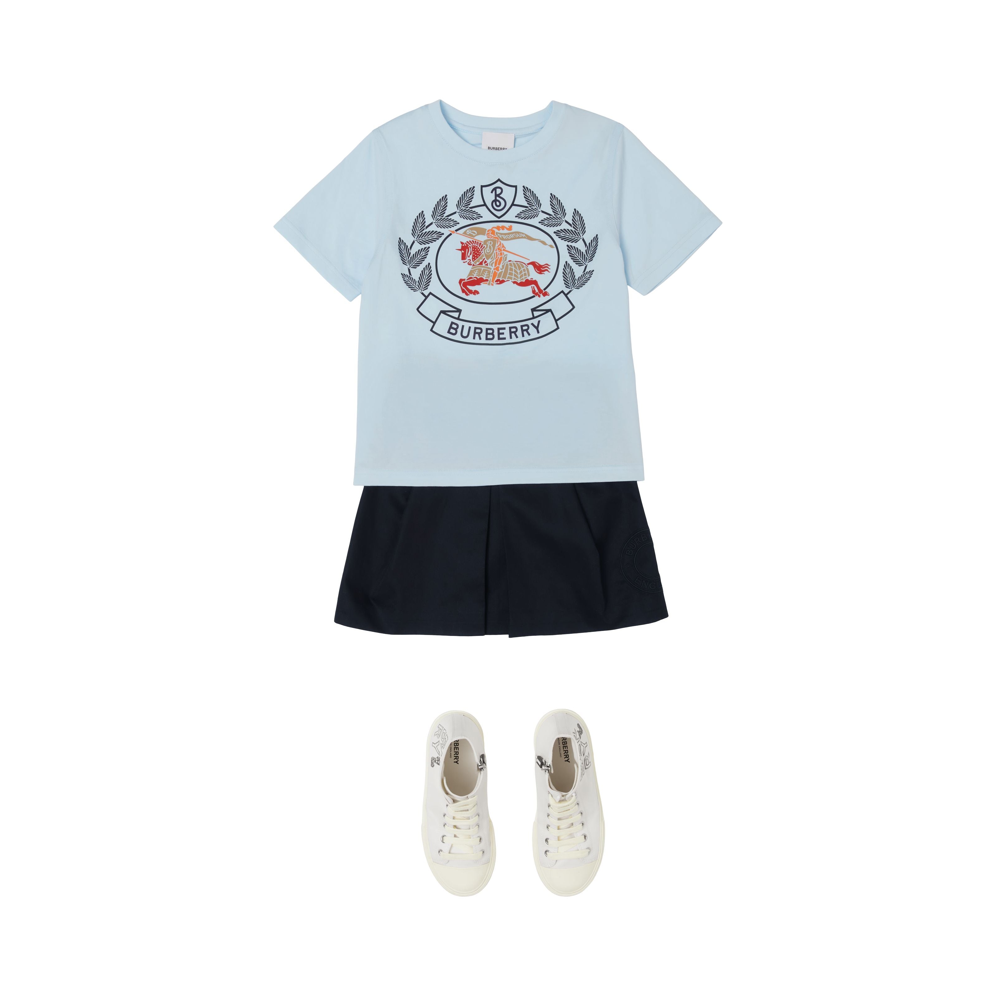 Boys & Girls Pale Blue Cotton T-Shirt