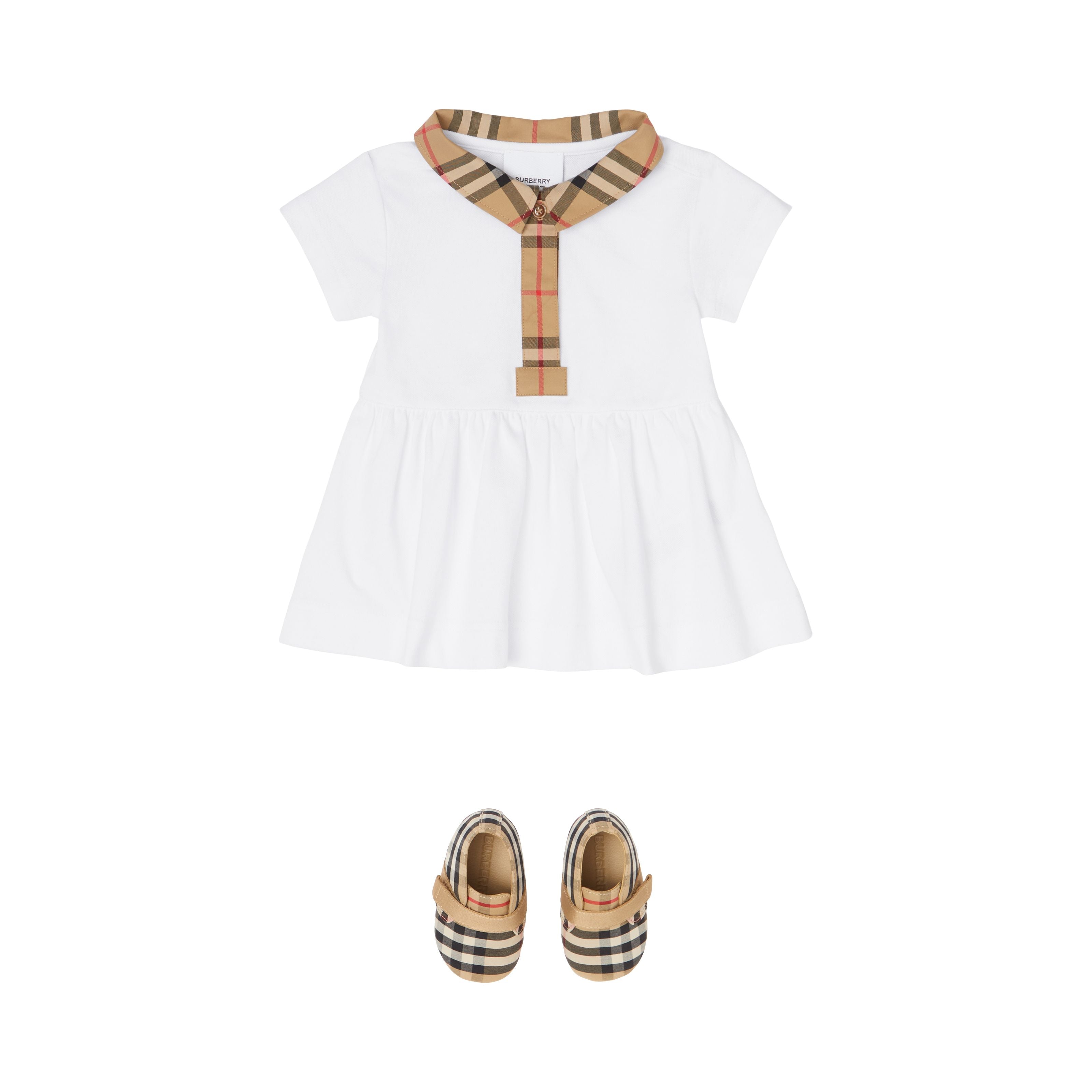 Baby Girls White Cotton Dress Set