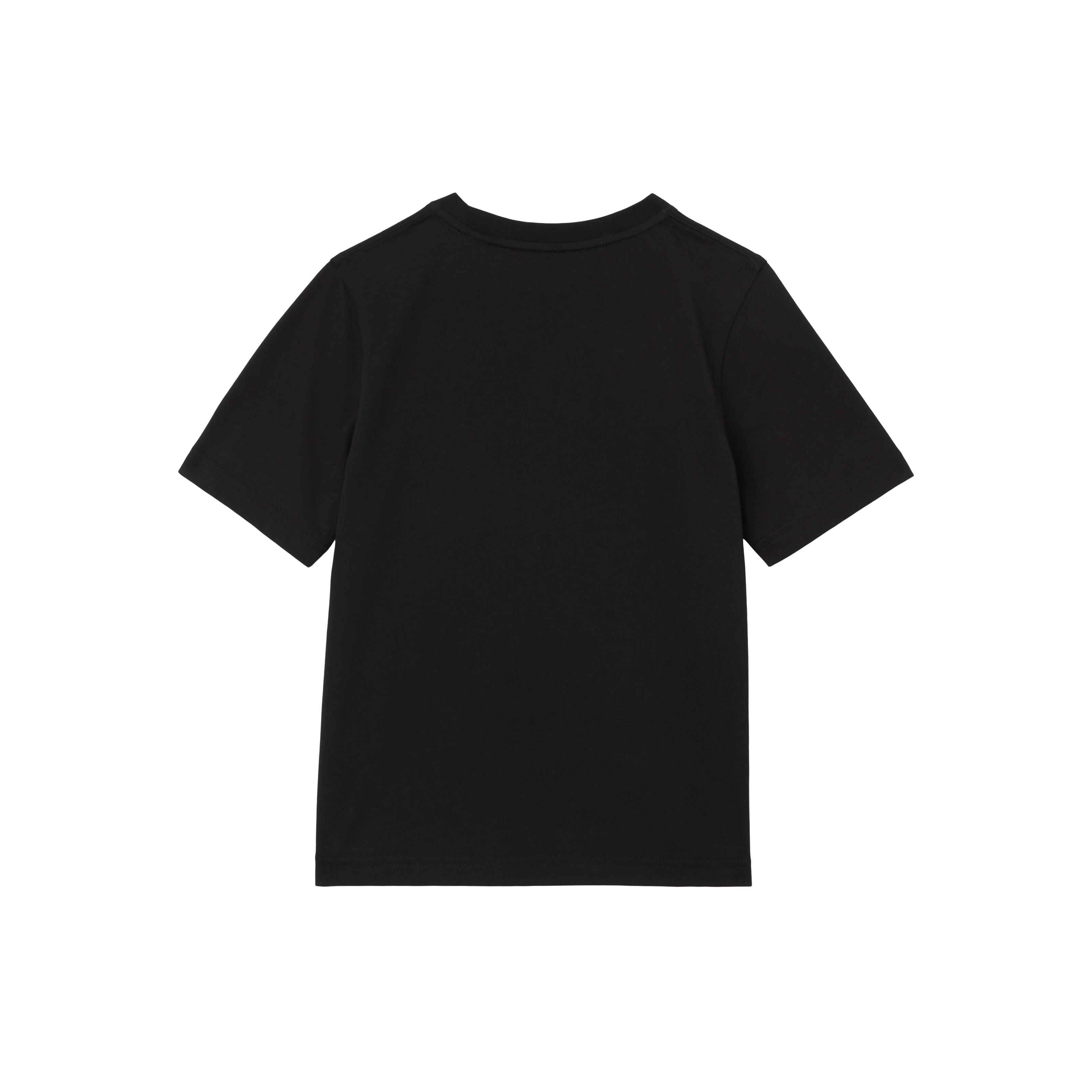 Boys & Girls Black Cotton T-Shirt
