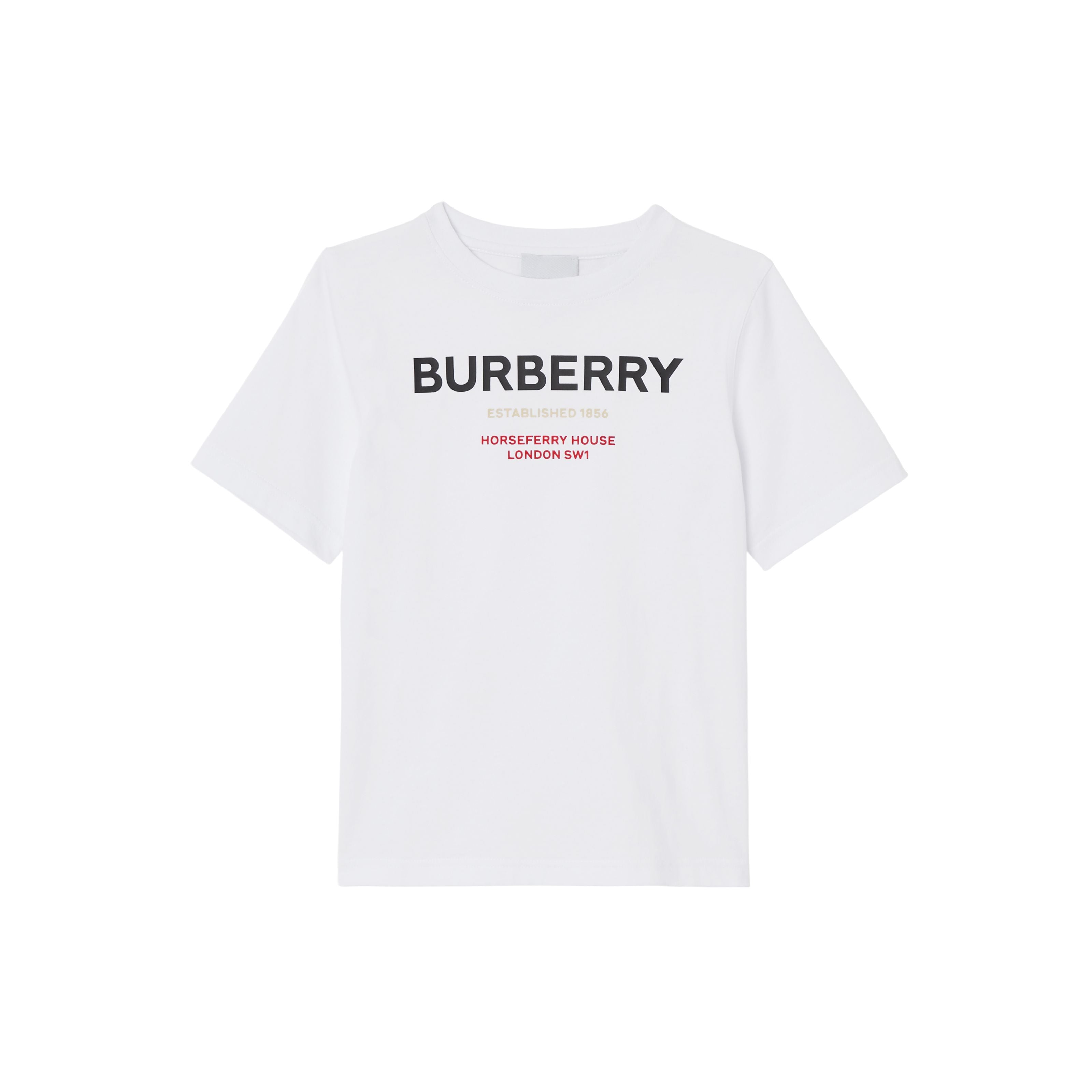 Boys & Girls White Logo Cotton T-Shirt