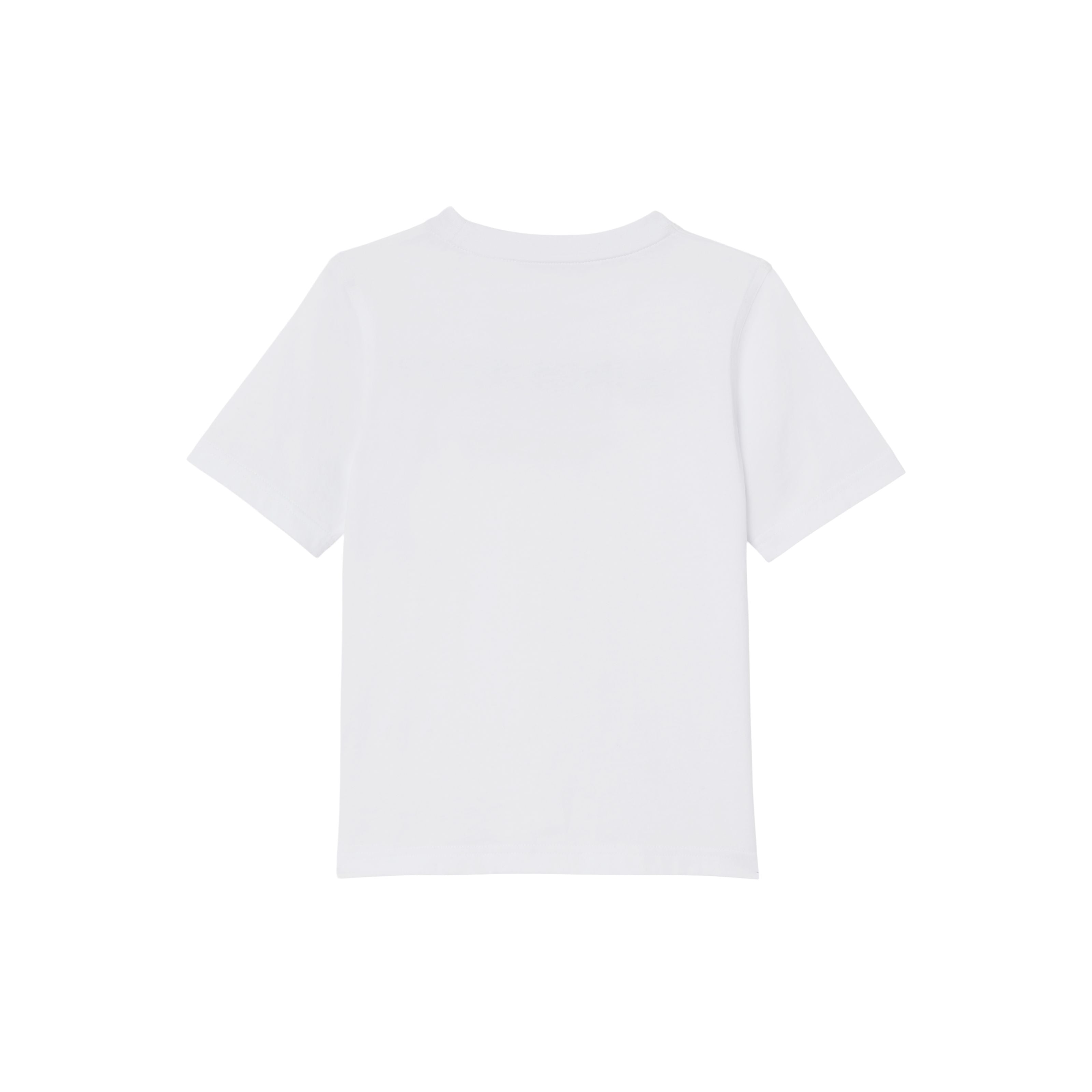 Boys & Girls White Logo Cotton T-Shirt