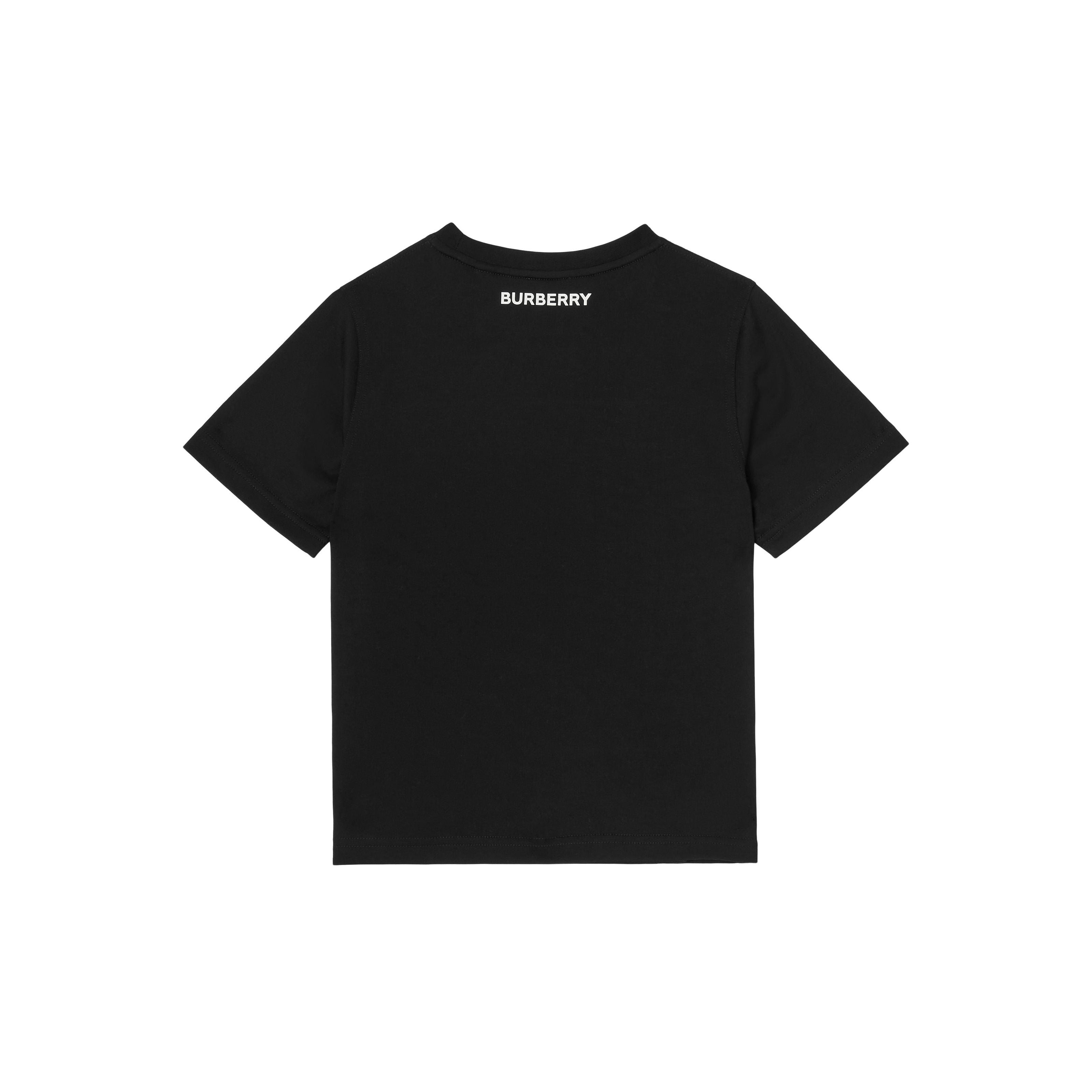 Boys & Girls Black Cotton T-Shirt