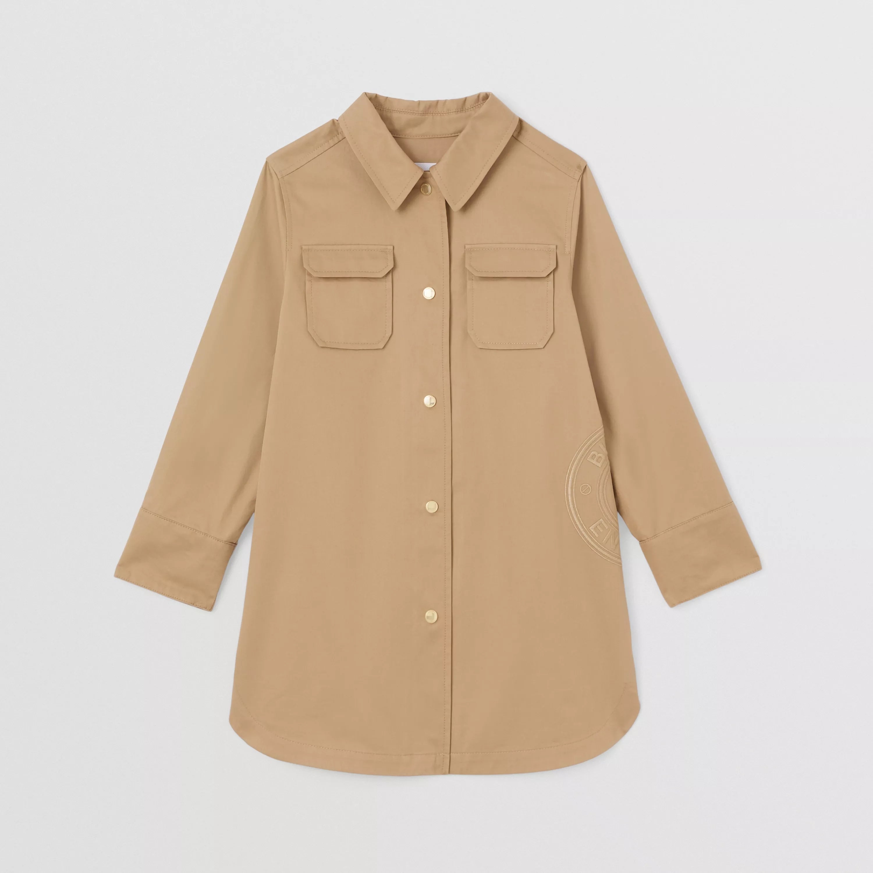 Girls Beige Cotton Shirt