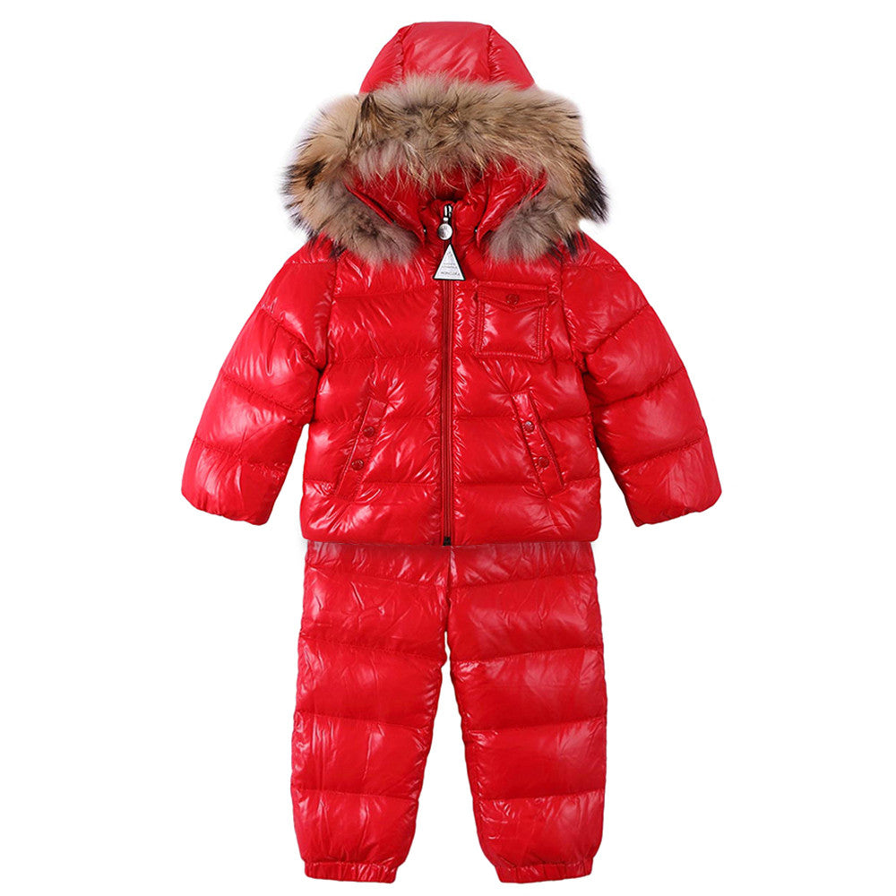 Baby Red 'Remy' Down Padded 2 Piece Snow Set - CÉMAROSE | Children's Fashion Store - 1