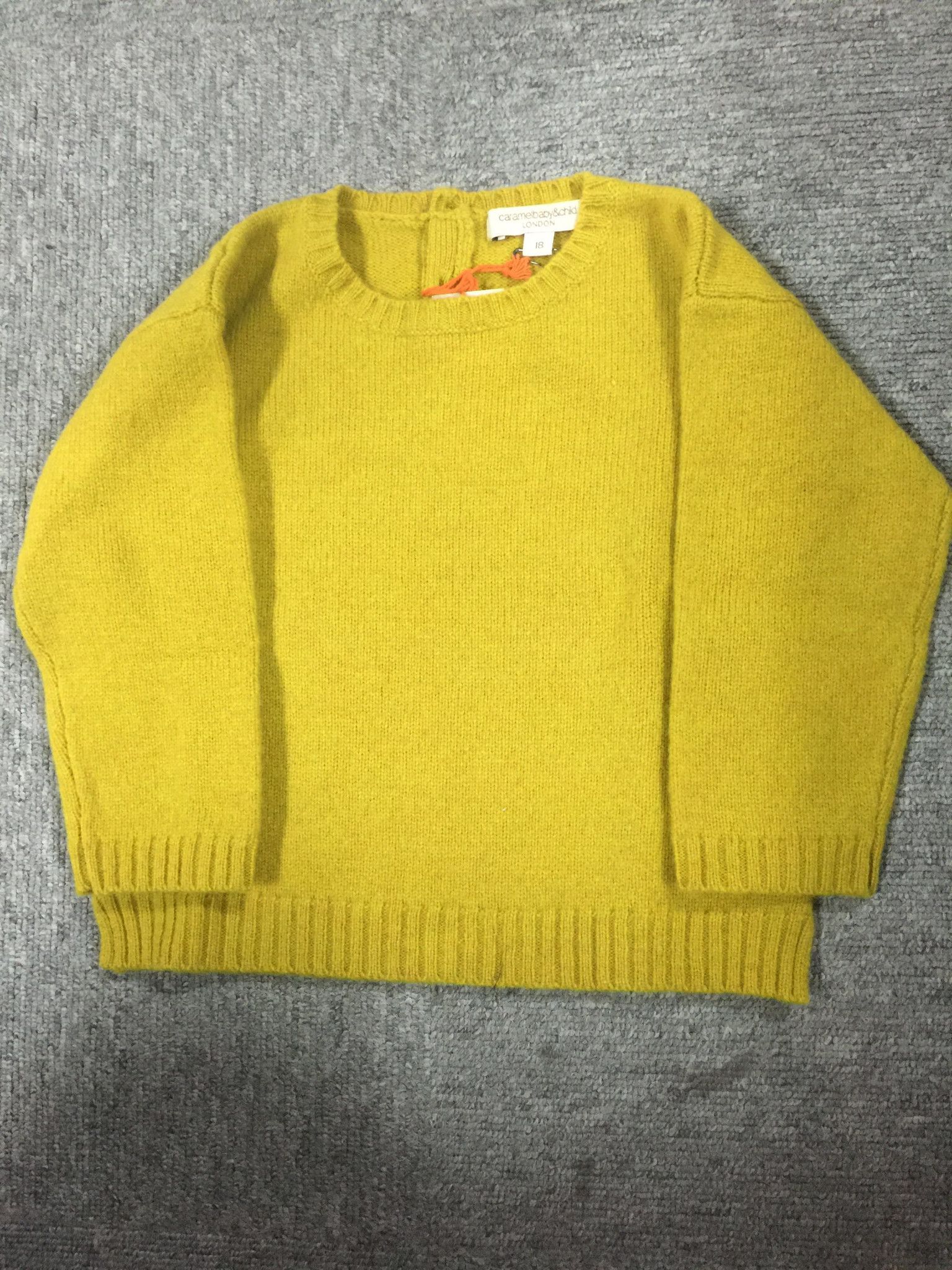 Boys Yellow Knitted Wool Sweater With Ribben Cuffs - CÉMAROSE | Children's Fashion Store
