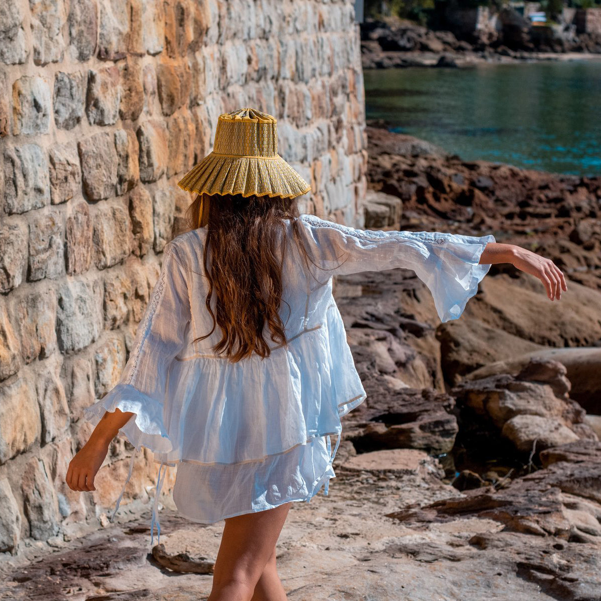 Girls Yellow 'Capri' Hat