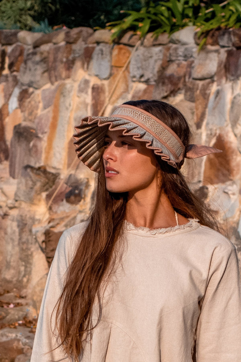 Girls Light Brown 'Cabana' Sun Hat