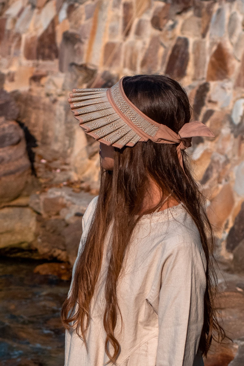 Girls Light Brown 'Cabana' Sun Hat