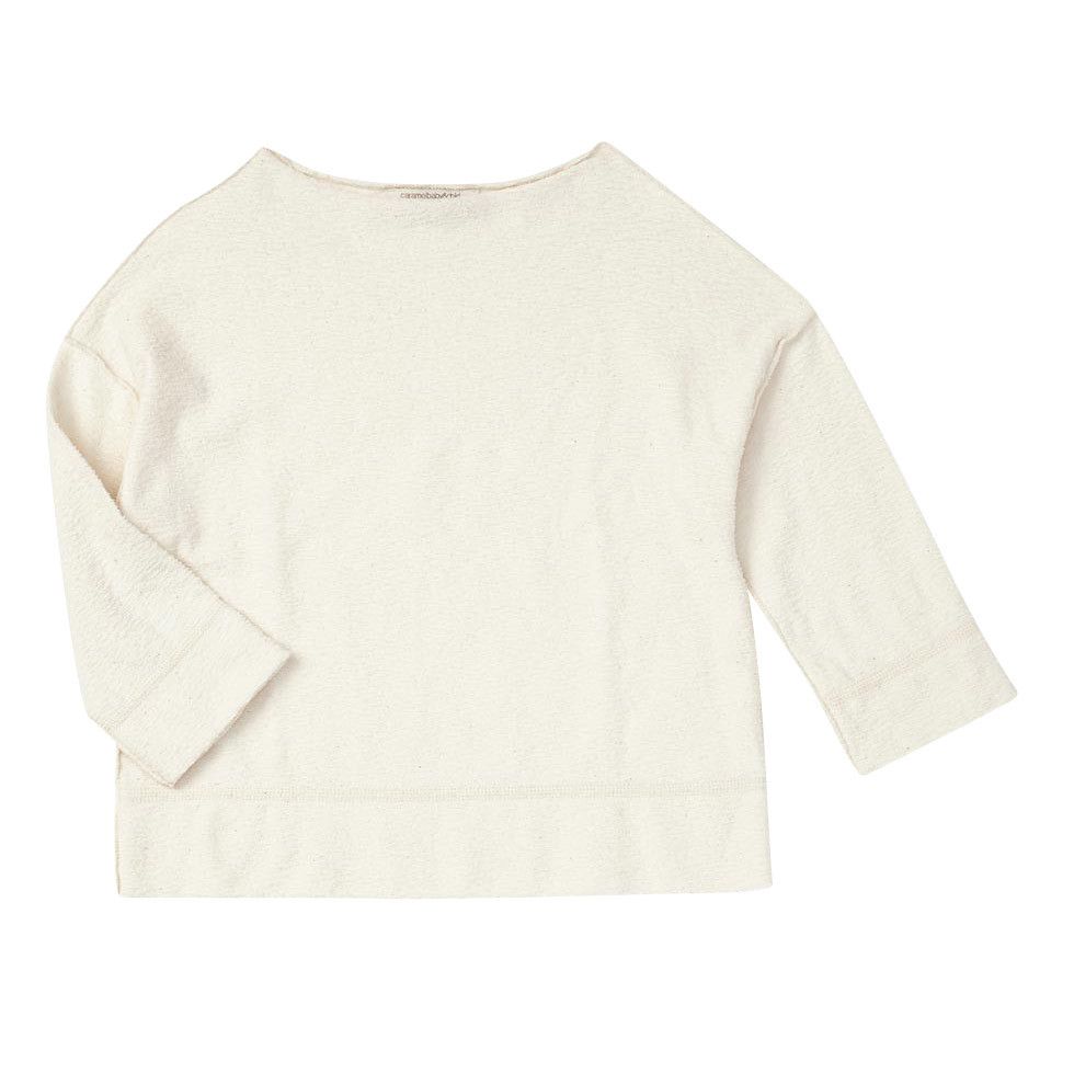 Boys White Long Sleeve Fleece T-Shirt - CÉMAROSE | Children's Fashion Store