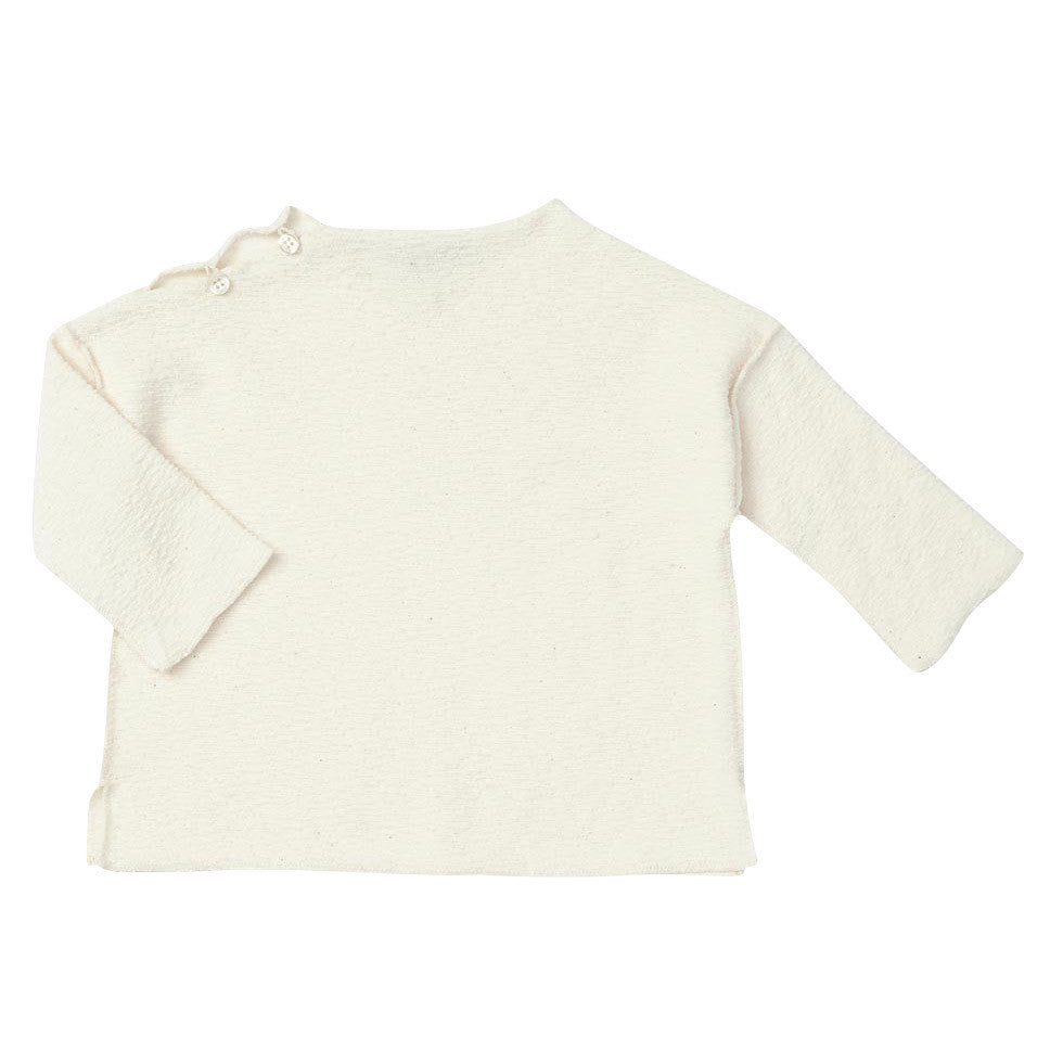 Baby Boys White Long Sleeve Fleece T-Shirt - CÉMAROSE | Children's Fashion Store