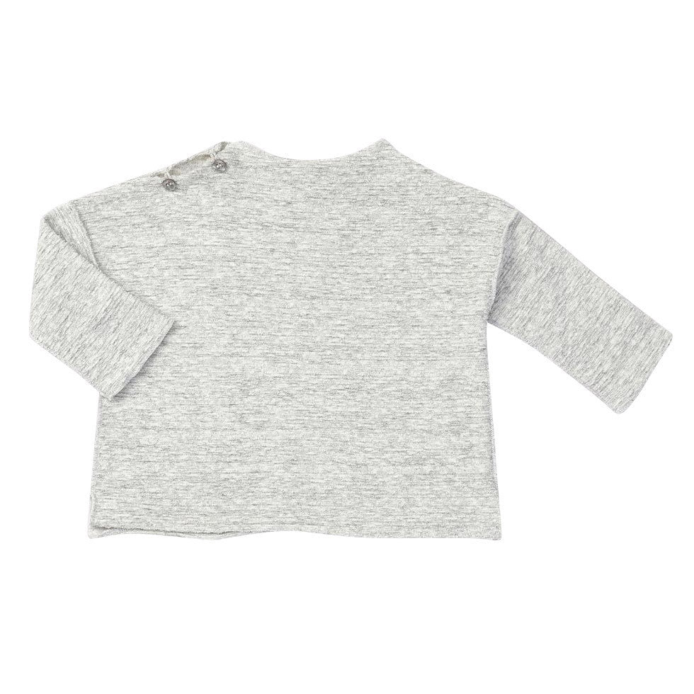 Baby Boys Light Grey Fleece T-shirt - CÉMAROSE | Children's Fashion Store