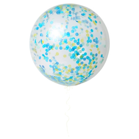 Giant Blue Confetti Balloon
