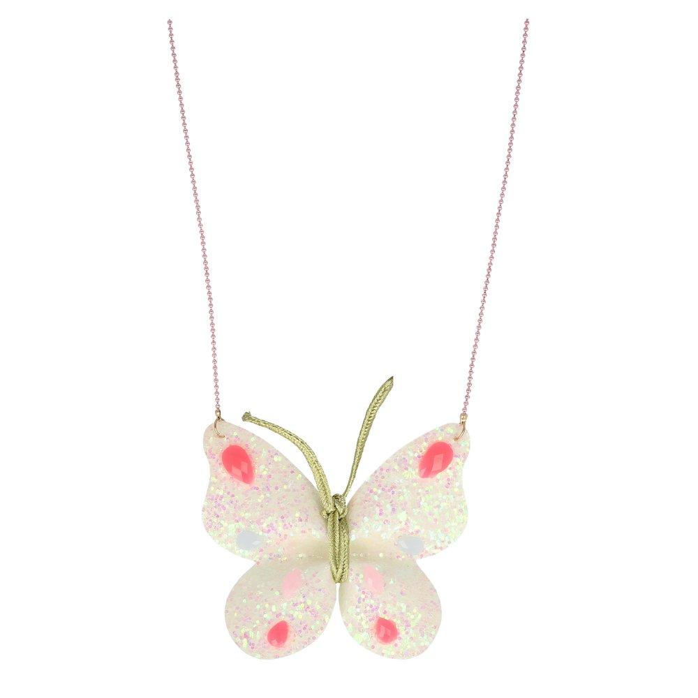 Glitter Butterfly Necklace