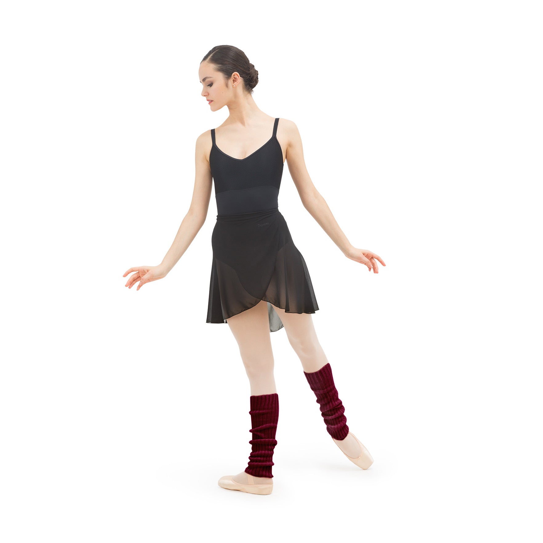 Girls Dark Red Ballet Puttees