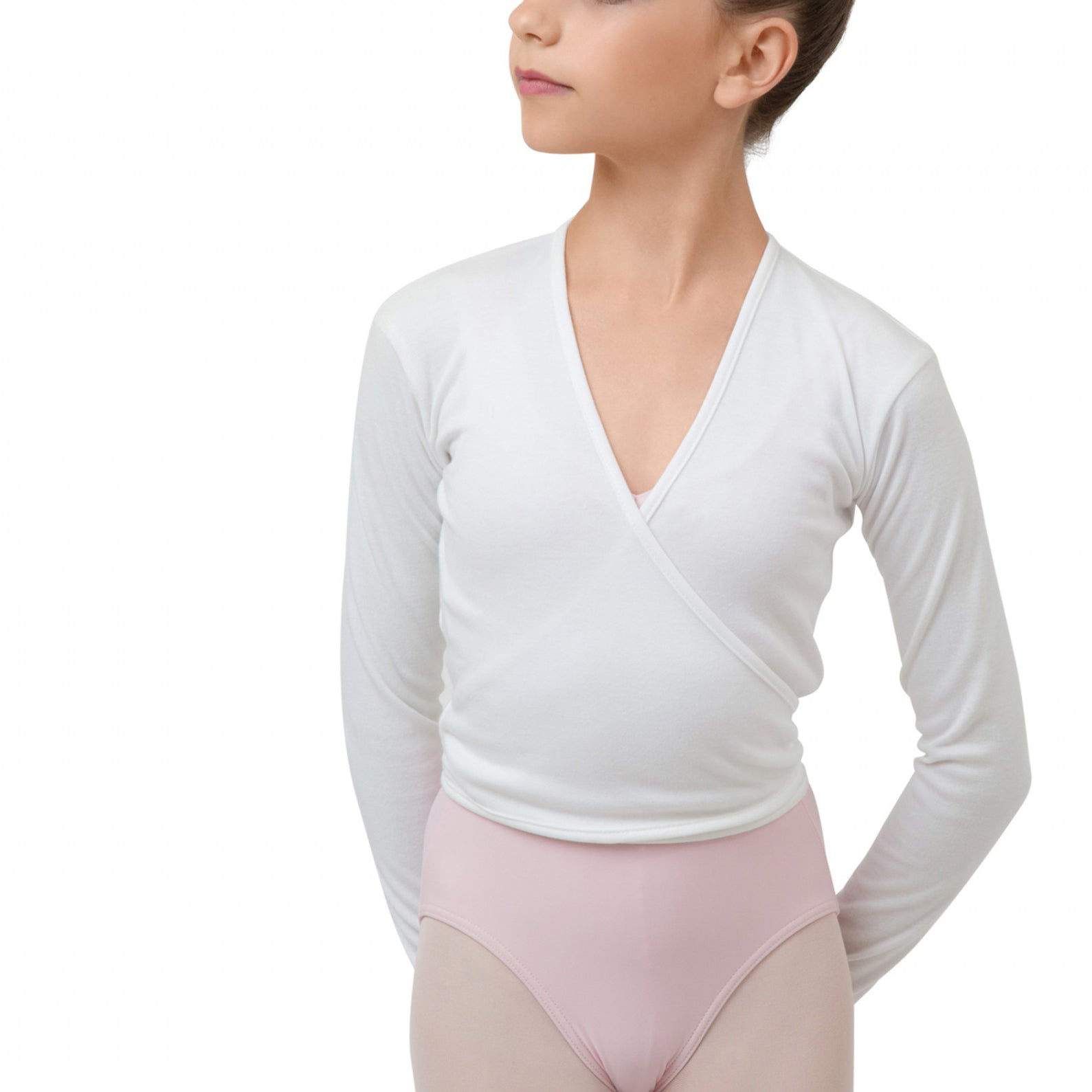 Girls White Ballet Top