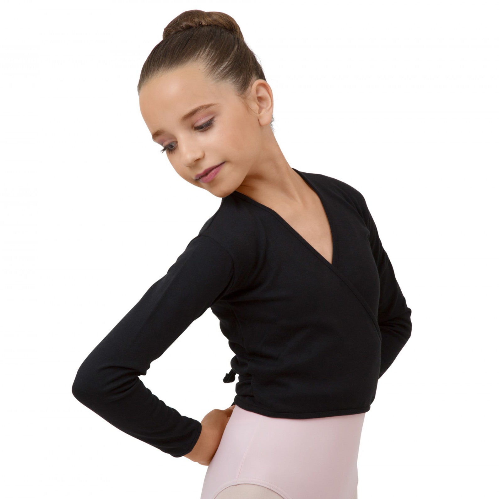 Girls Black Ballet Top