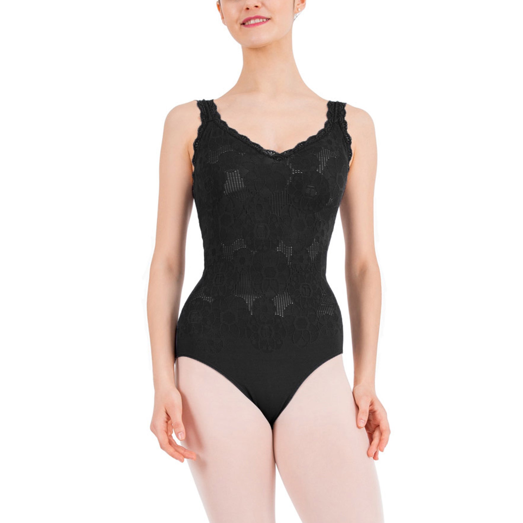 Girls Black Lace Ballet Onesies