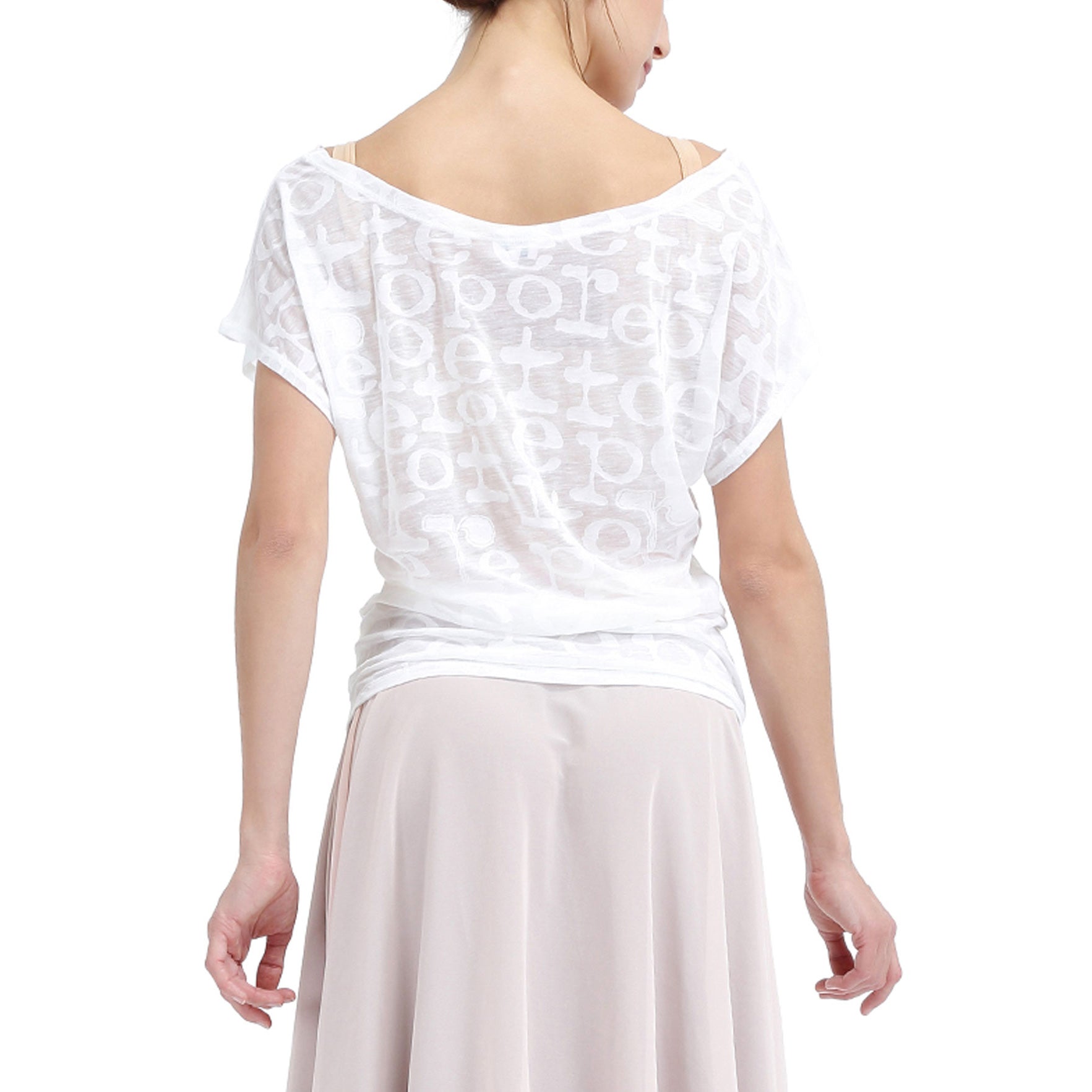 Girls White Logo Ballet T-Shirt