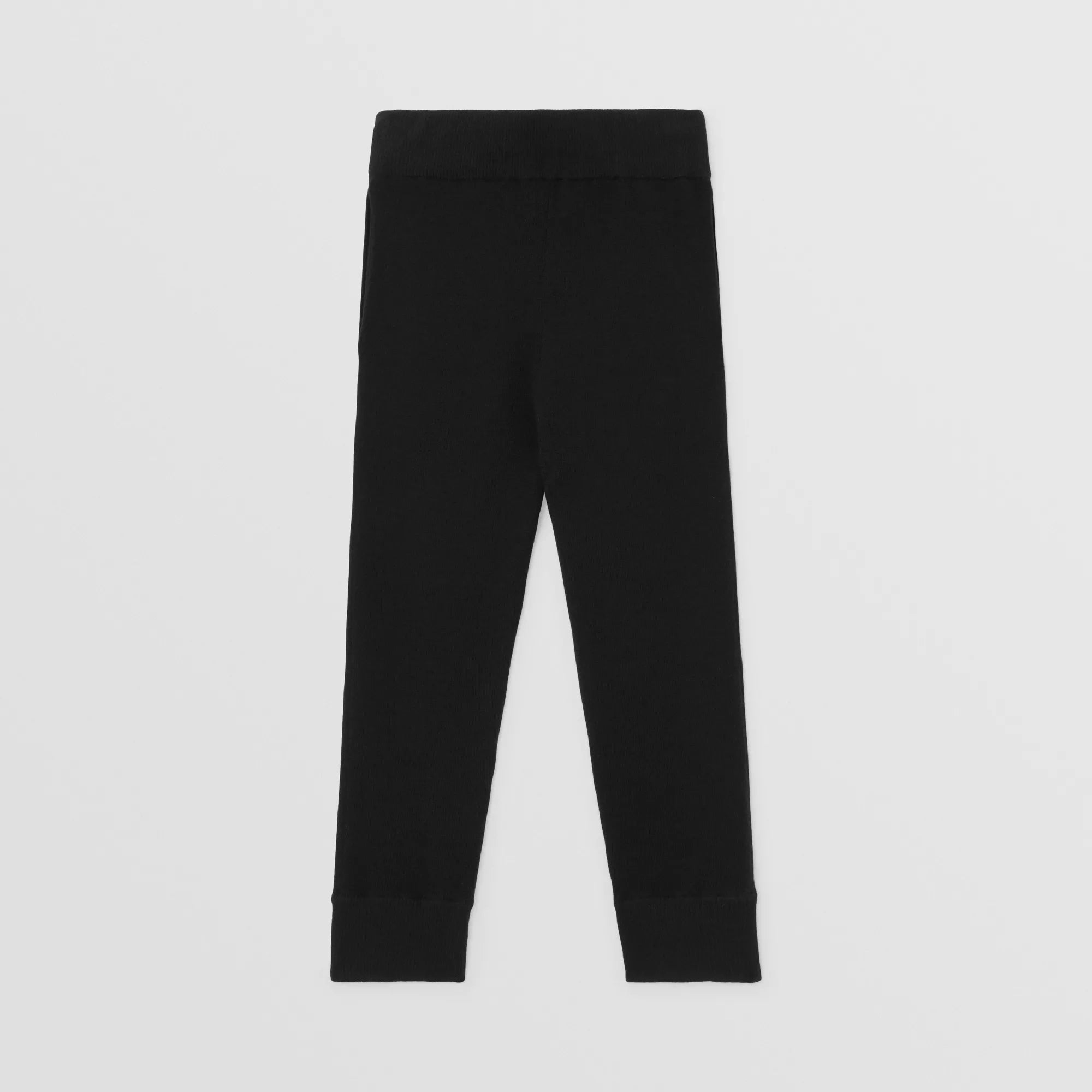 Girls Black Cashmere Knit Trousers