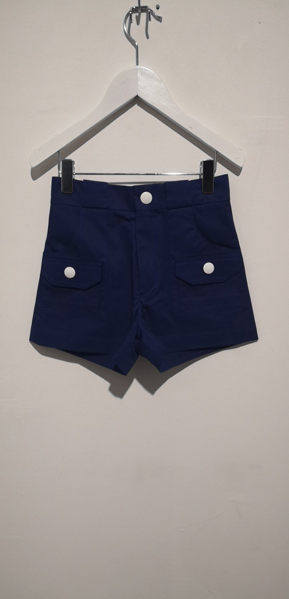 Girls Intense Blue Cotton Shorts