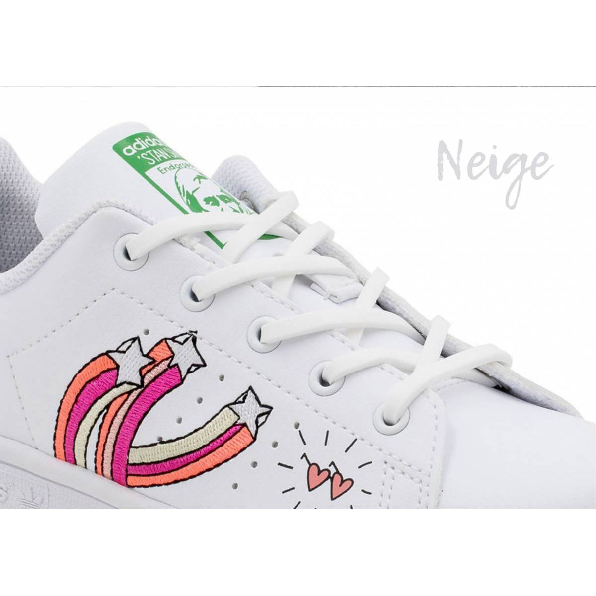 Boys & Girls White Silicone Shoelace