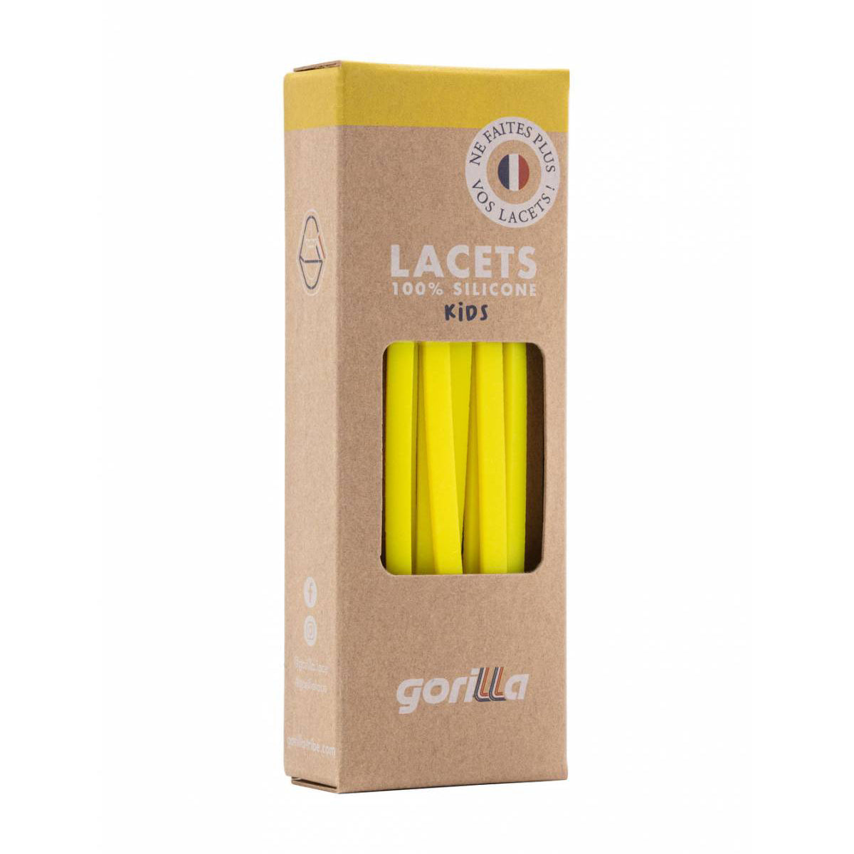 Boys & Girls Yellow Silicone Shoelace