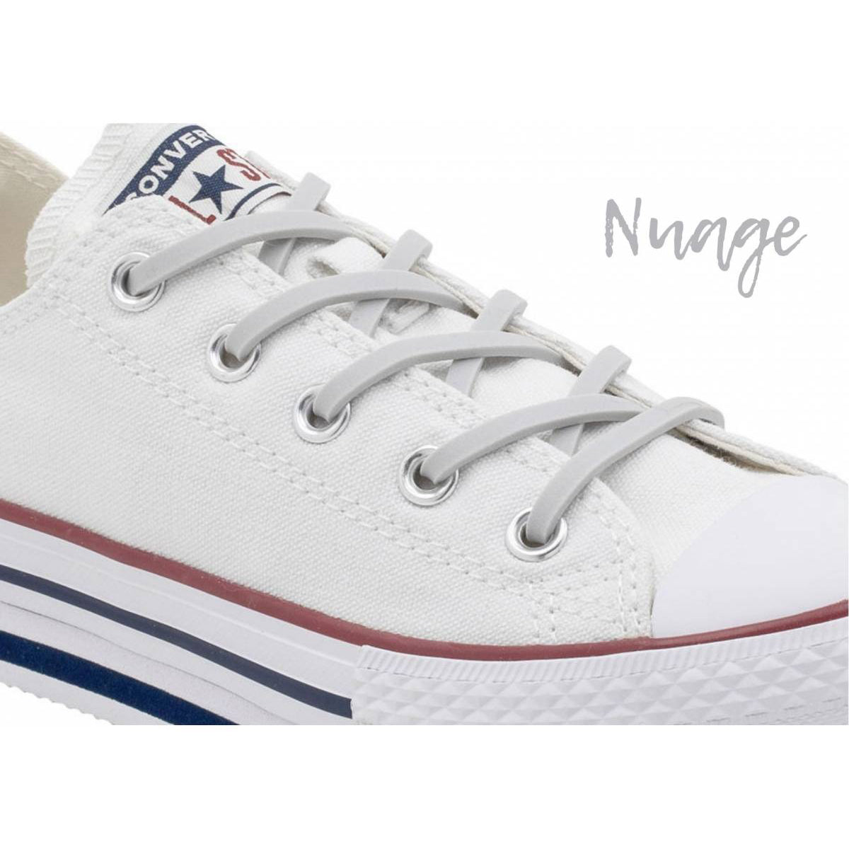 Boys & Girls White Silicone Shoelace