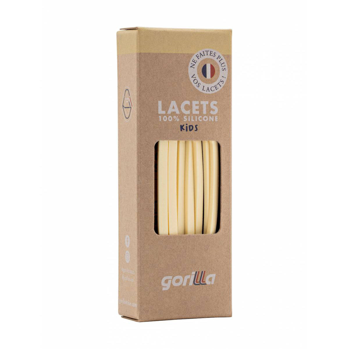 Boys & Girls Light Yellow Silicone Shoelace