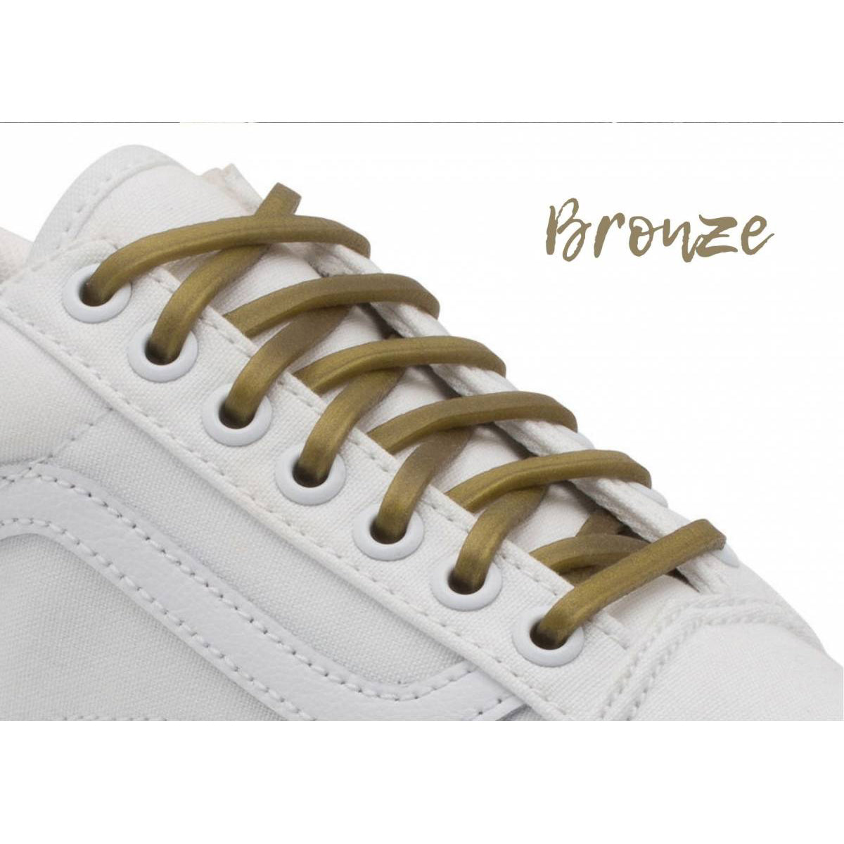 Adult Brown Silicone Shoelace