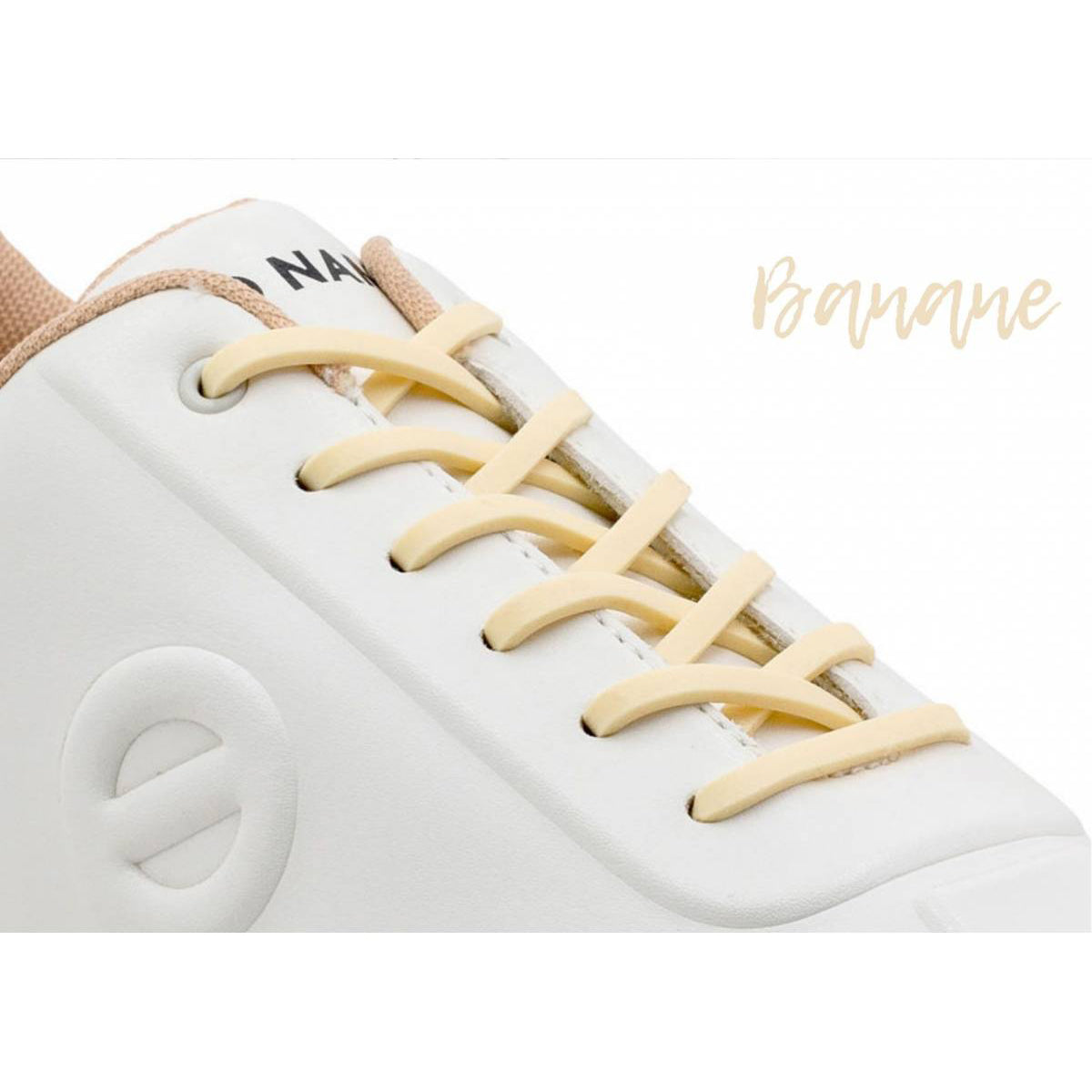 Adult Light Yellow Silicone Shoelace