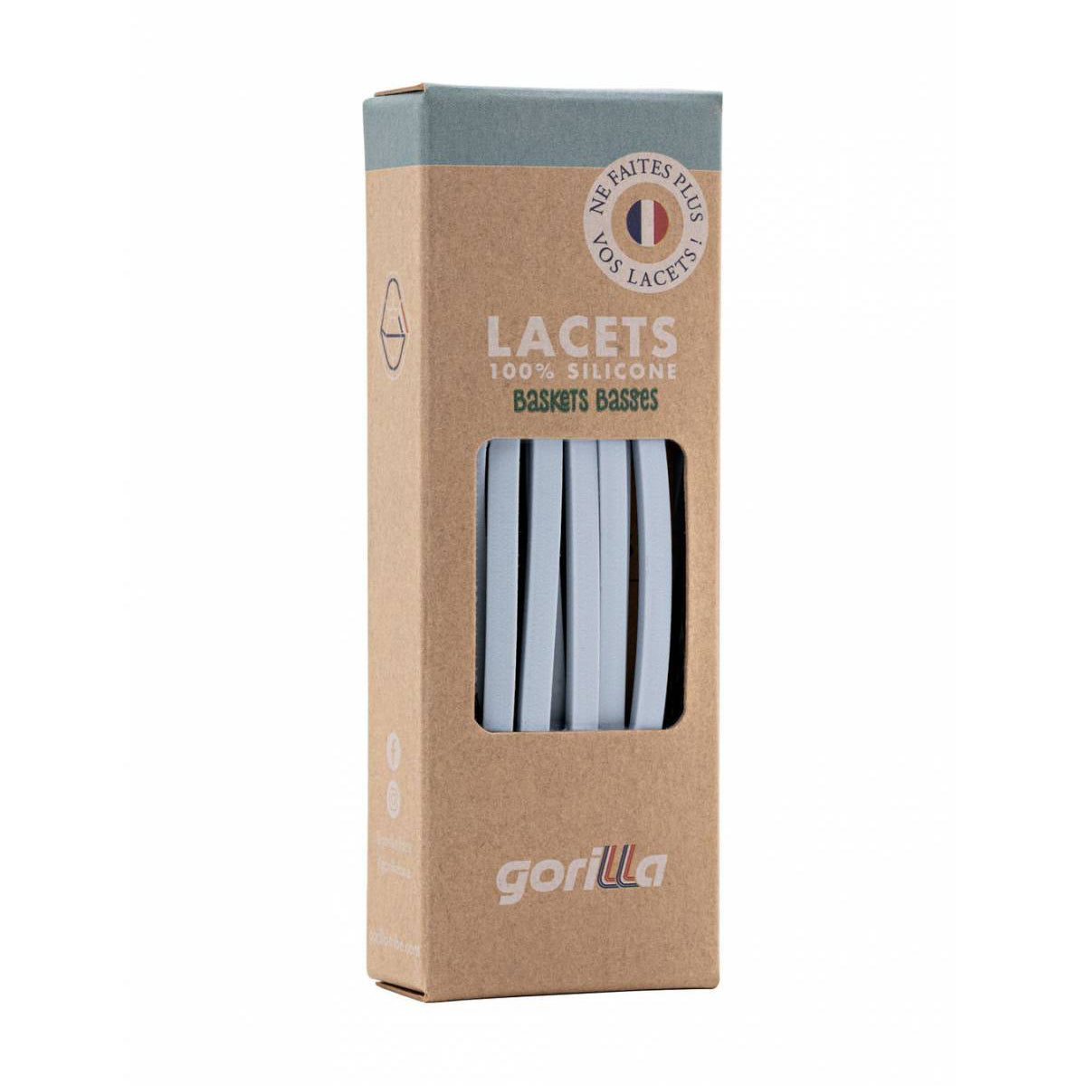Adult Light Blue Silicone Shoelace