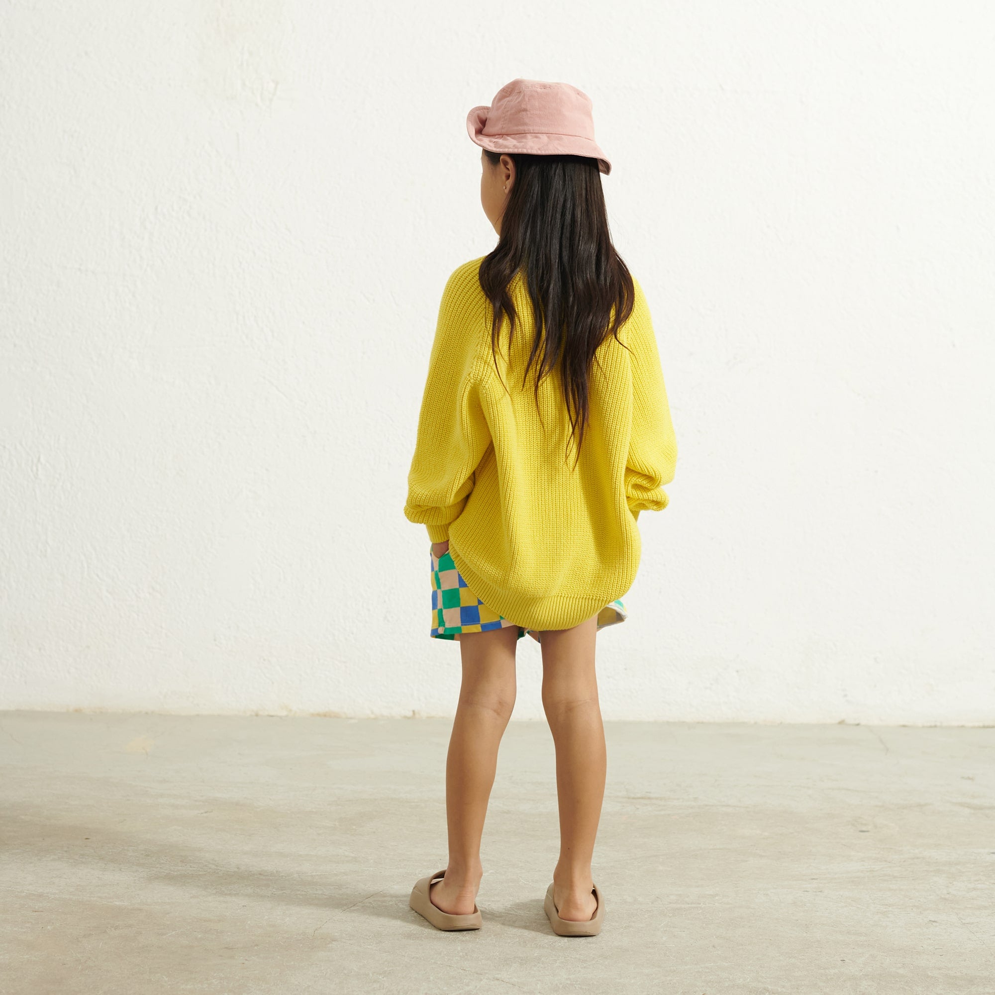 Boys & Girls Multicolor Check Cotton Shorts