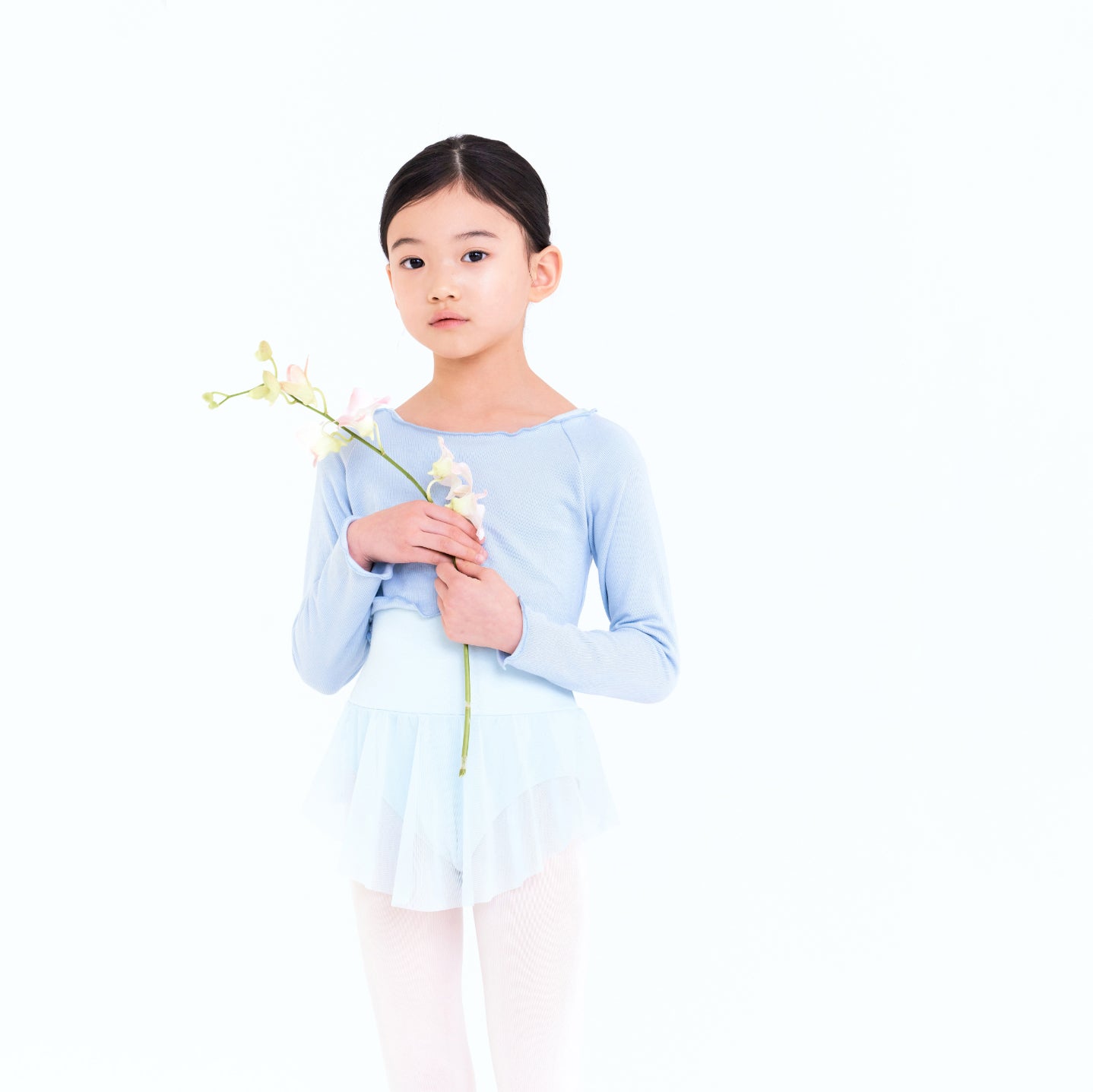 Girls Blue Crop Ballet T-Shirt