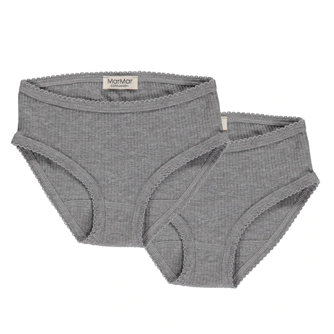 Girls Grey Underwear Set (2 Pack)