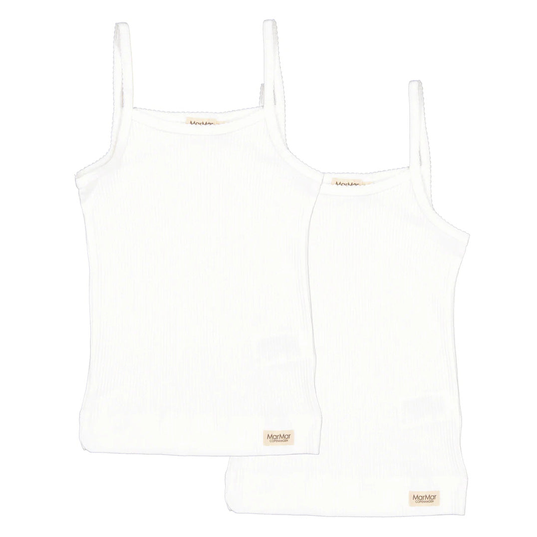 Girls White Vest Set (2 Pack)