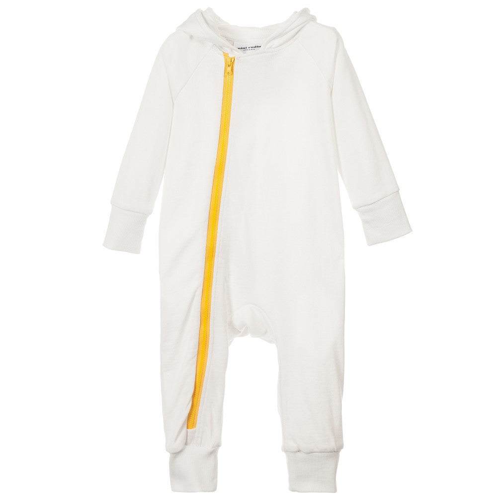 Baby White Bunny Cotton Babygrow - CÉMAROSE | Children's Fashion Store - 1
