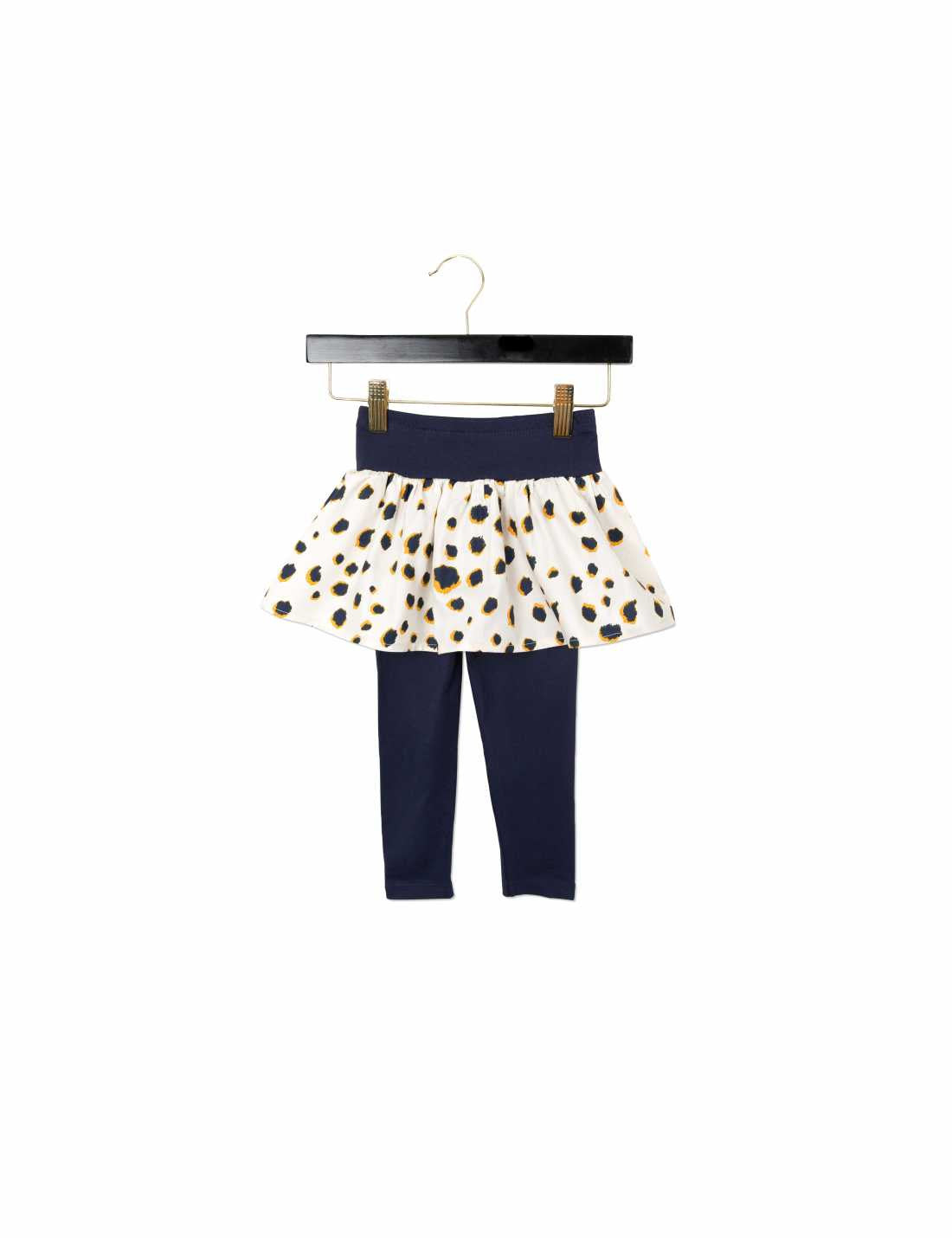 Girls Dark Blue Legging With Spot Trims Skirt - CÉMAROSE | Children's Fashion Store - 2