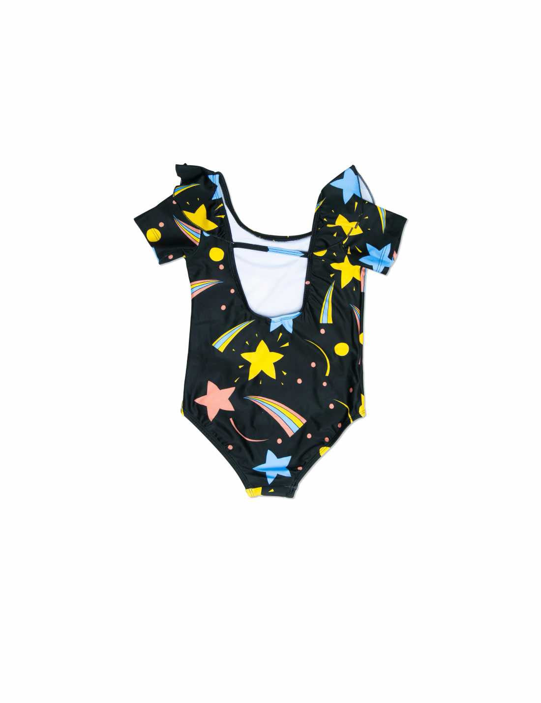 Girls Black Starry Sky Printed Swimsuit - CÉMAROSE | Children's Fashion Store - 2