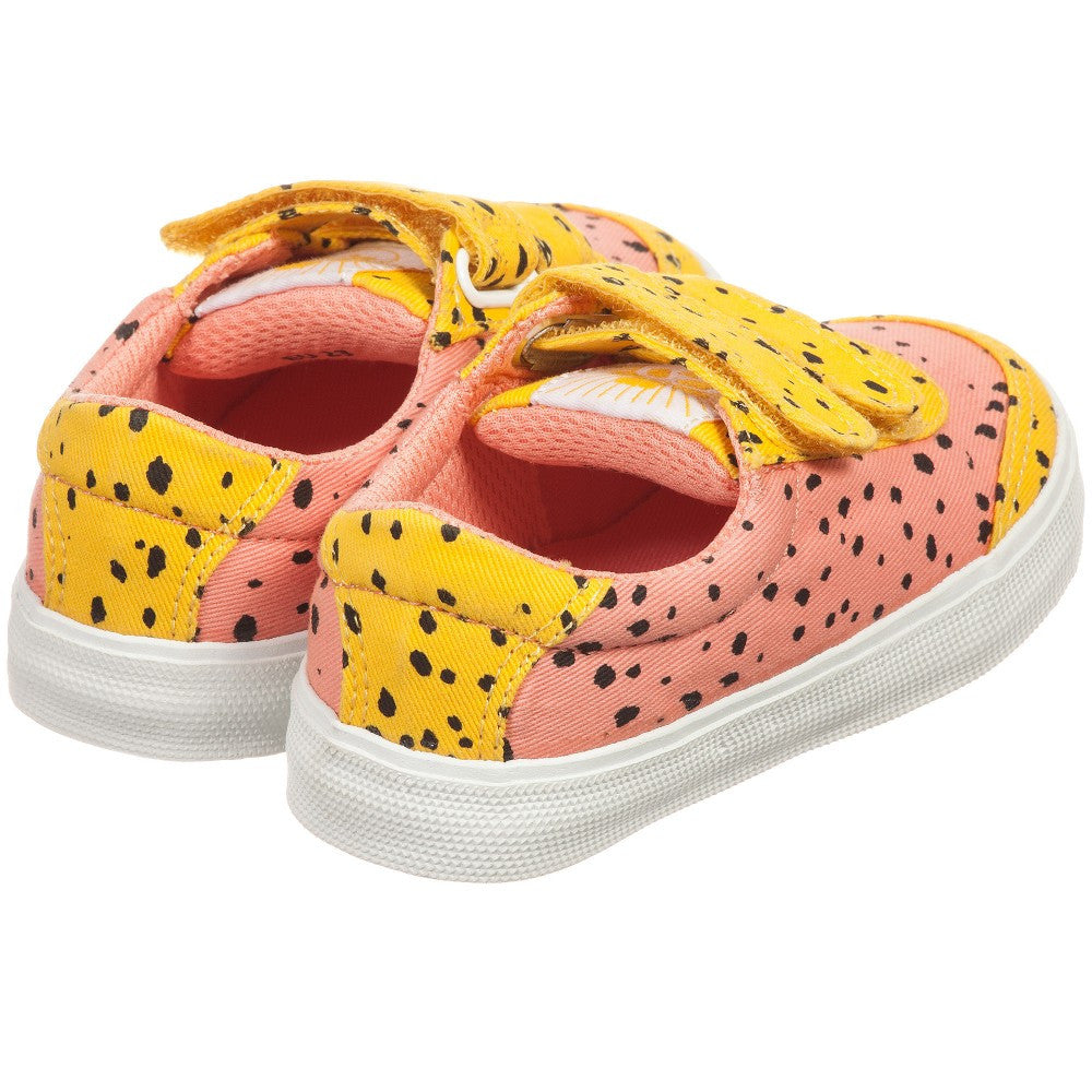 Baby Pink Velcro Sneaker With Spot Trims - CÉMAROSE | Children's Fashion Store - 3