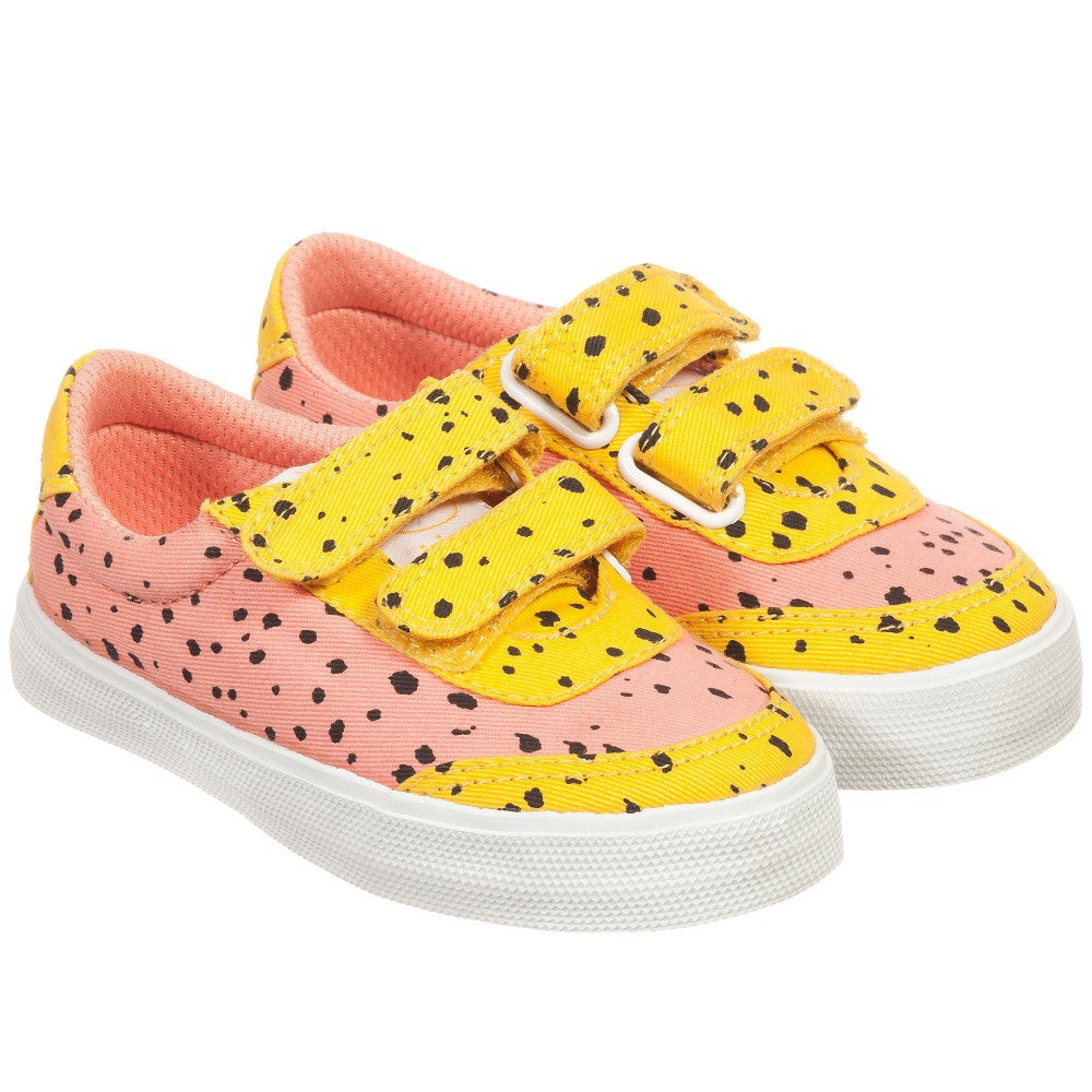 Baby Pink Velcro Sneaker With Spot Trims - CÉMAROSE | Children's Fashion Store - 1