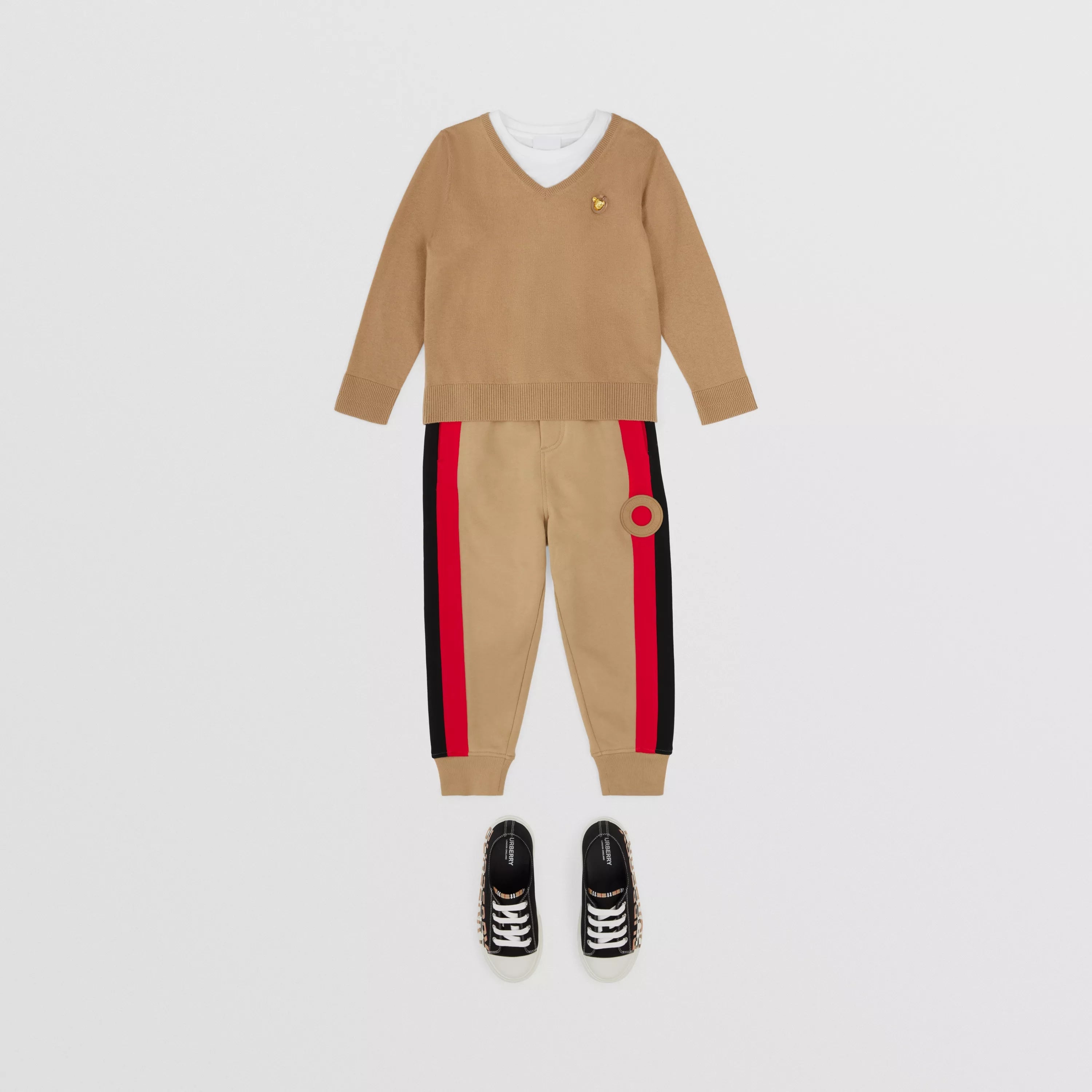 Boys & Girls Beige Cotton Trousers