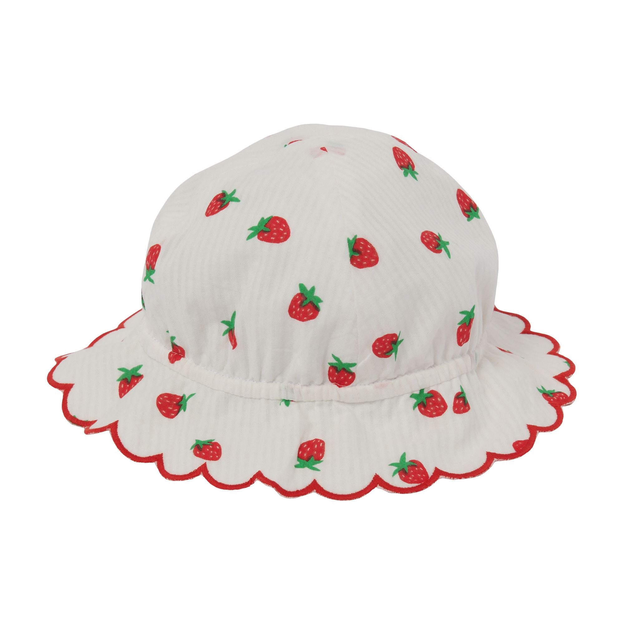 Baby Girls White Strawberry Hat