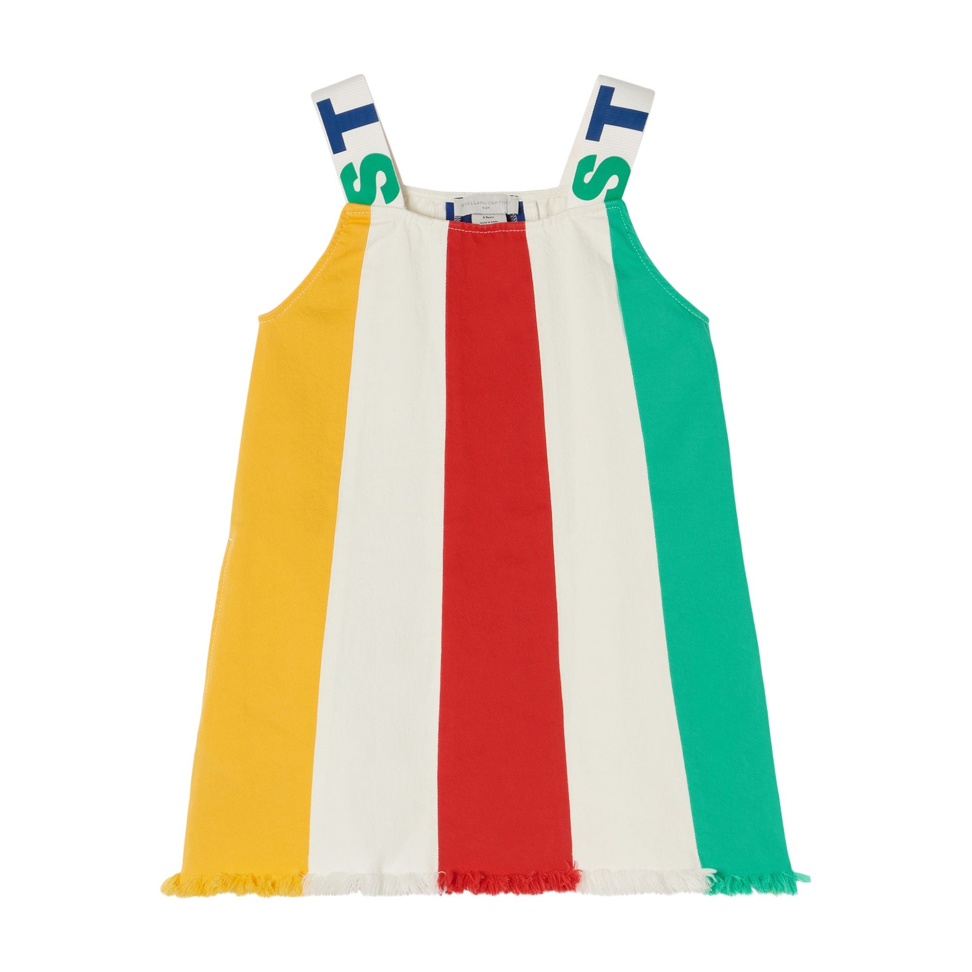 Girls Multicolor Stripe Dress