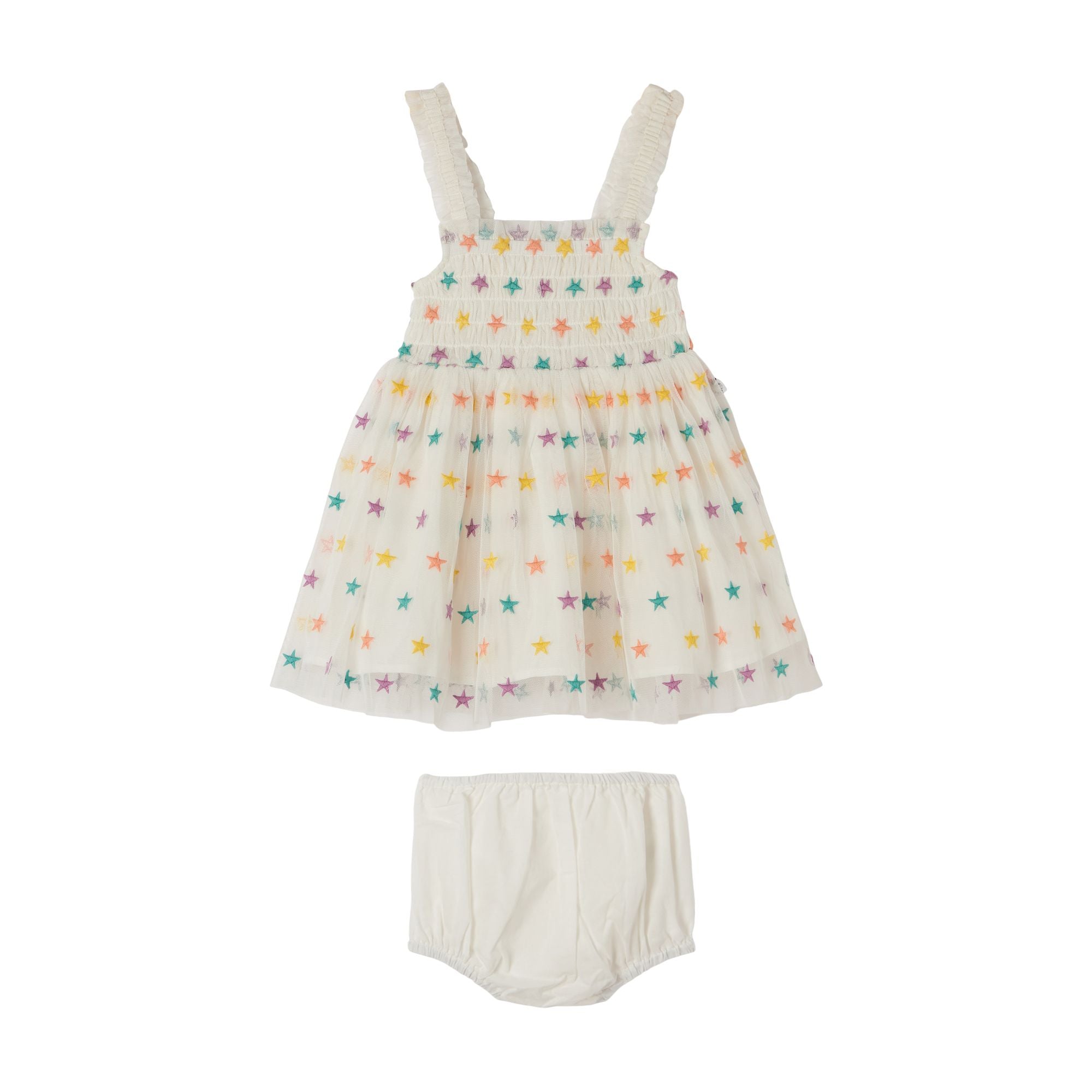 Baby Girls White Star Dress Set
